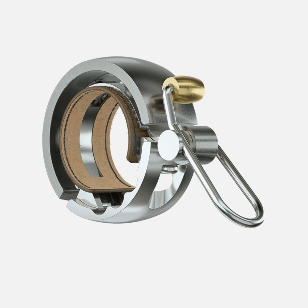 Knog Oi Luxe Small Bike Bell - Premium Aluminum Bicycle Bell for Urban & Road Bikes - Perfect for Commuting & Cycling Safety
