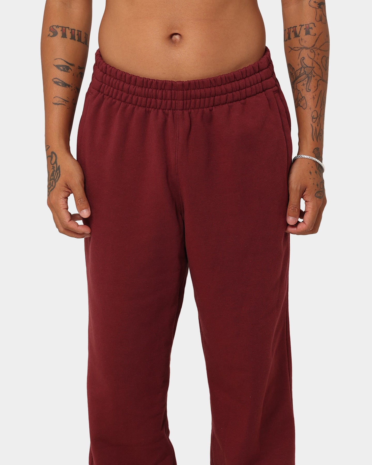 Adidas Originals French Terry Sweatpants for Men - Shadow Red | Comfortable Lounge & Workout Pants for Casual Wear & Gym