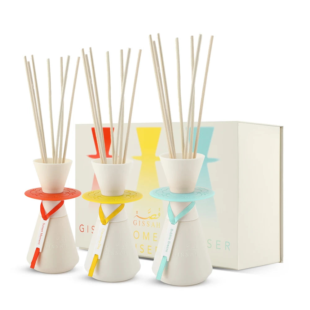 Gissah Essential Oil Diffuser Set - Aromatherapy Ultrasonic Humidifier for Home, Office & Spa | Perfect for Relaxation, Stress Relief & Better Sleep