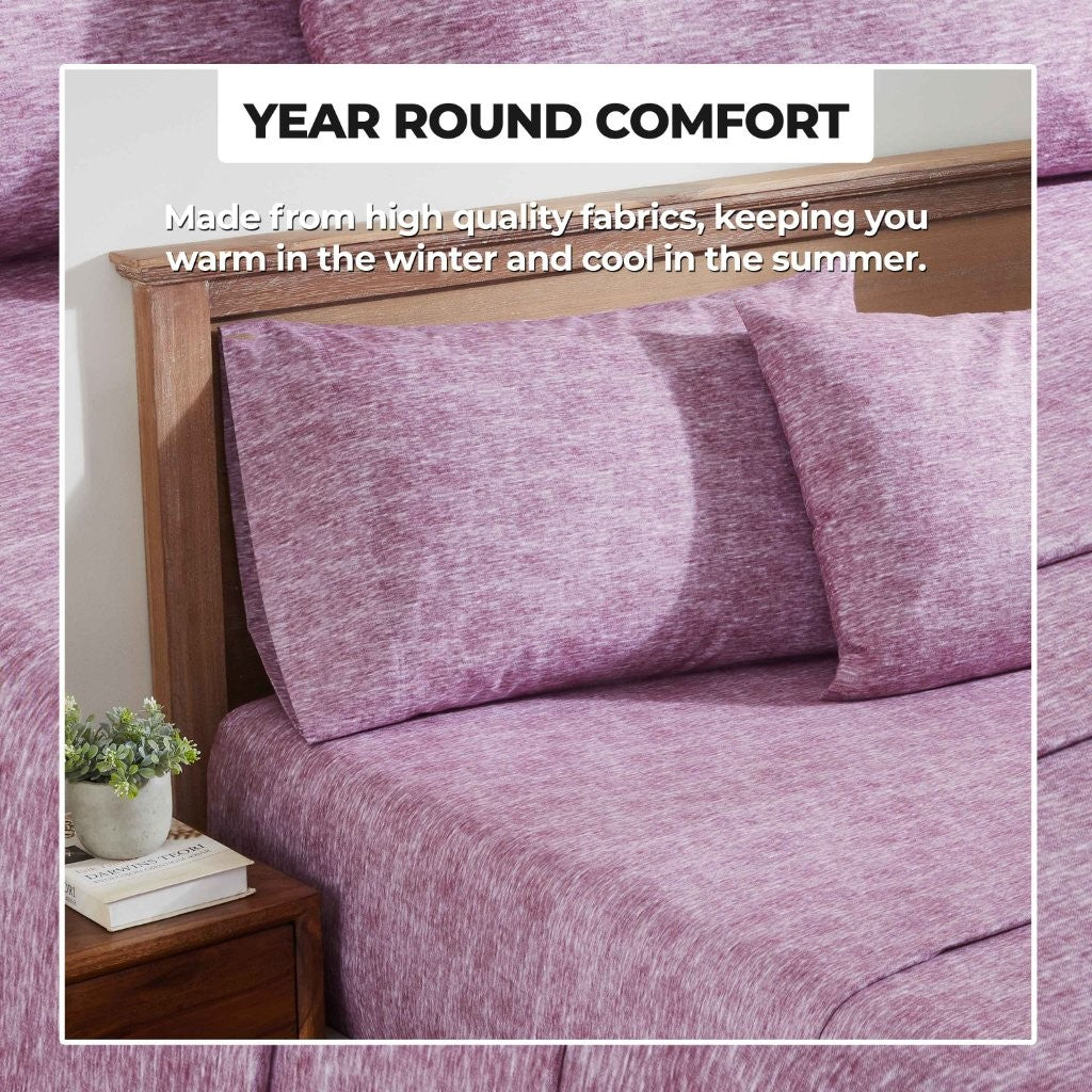 Premium Melange Flannel Cotton Two-Toned Brushed Pillowcase Set of 2 - Soft & Cozy Bedding for Winter Nights - Perfect for Home, Hotel, and Gift Giving