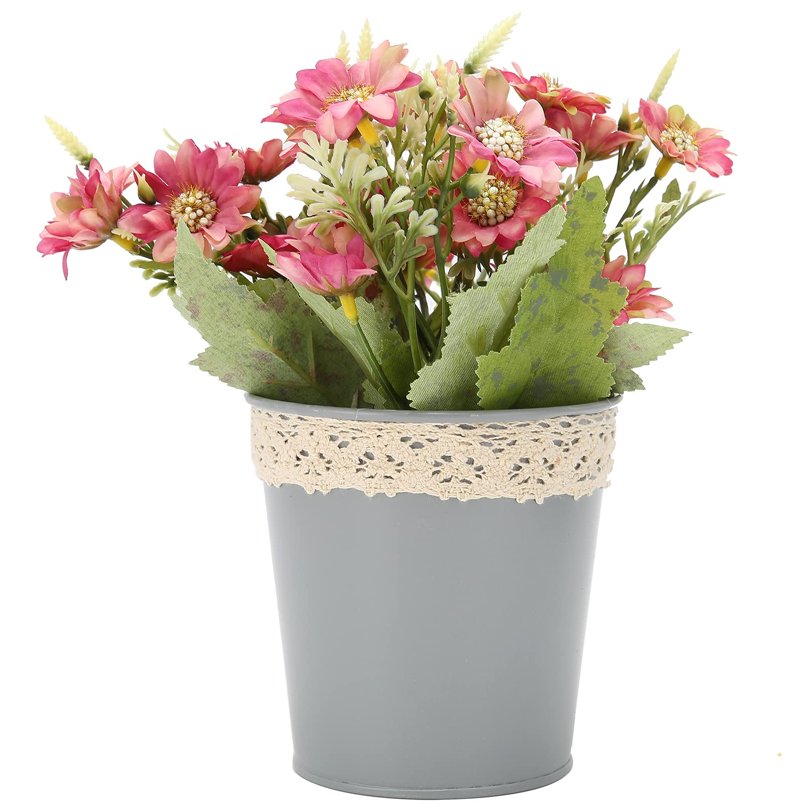 Xirfuni Artificial Silk Flower Potted Plant - Realistic Fake Flowers for Home Decor, Balcony, Wedding, Office & Party Decorations (Korean Fan Style) - Perfect for Indoor & Outdoor Use