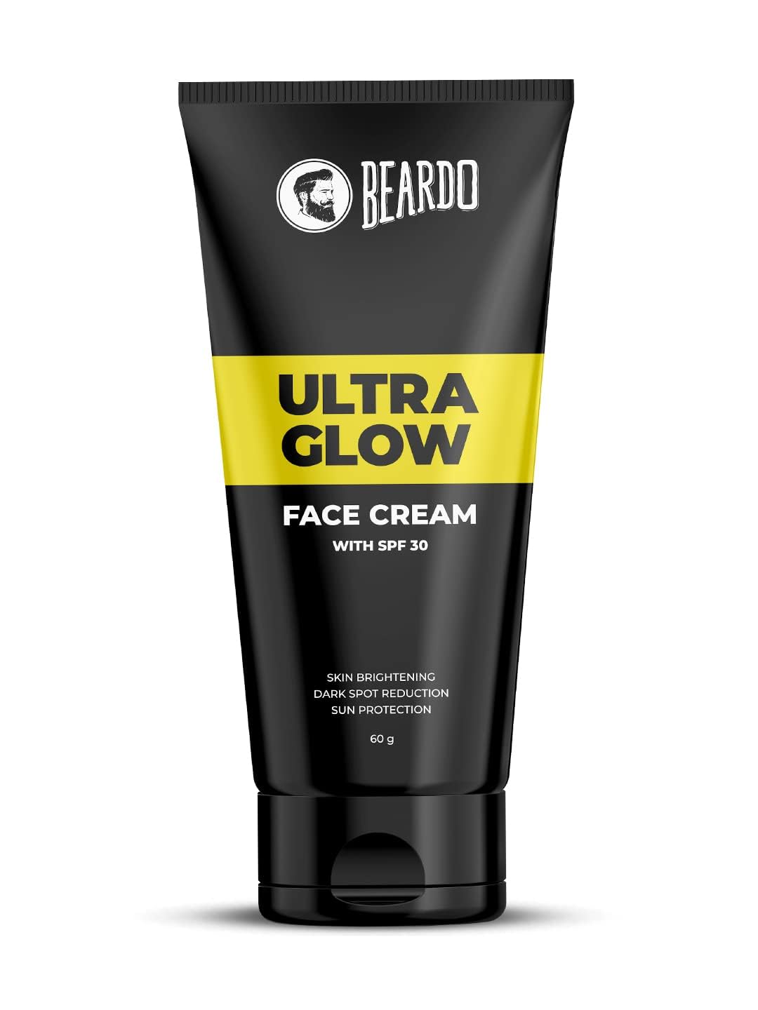 Beardo Ultraglow All-in-One Men's Face Cream with SPF 30, 60g - Aloe Vera, Vitamin E & Niacinamide for Skin Brightening, Dark Spot Reduction & Hydration | Daily Moisturizer for Men's Skincare Routine, Gym & Outdoor Protection
