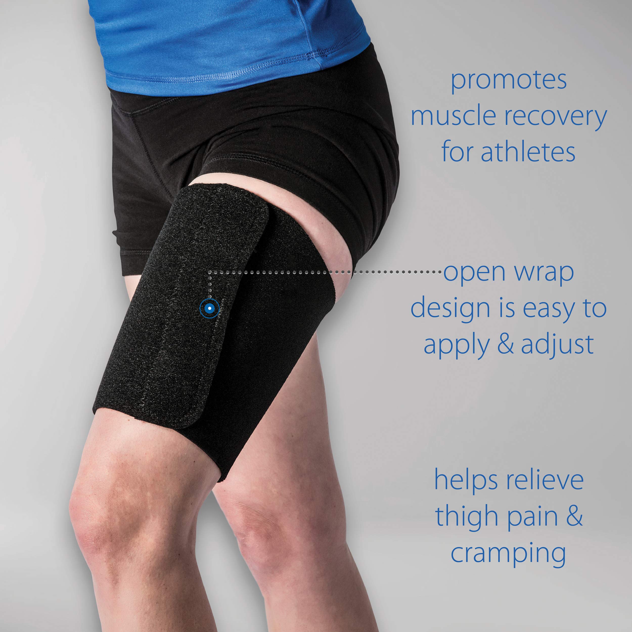 Core Products Thigh Wrap - XLarge for Women & Men | Adjustable Compression Support for Thighs, Legs & Muscles | Ideal for Running, Workouts & Post-Surgery Recovery
