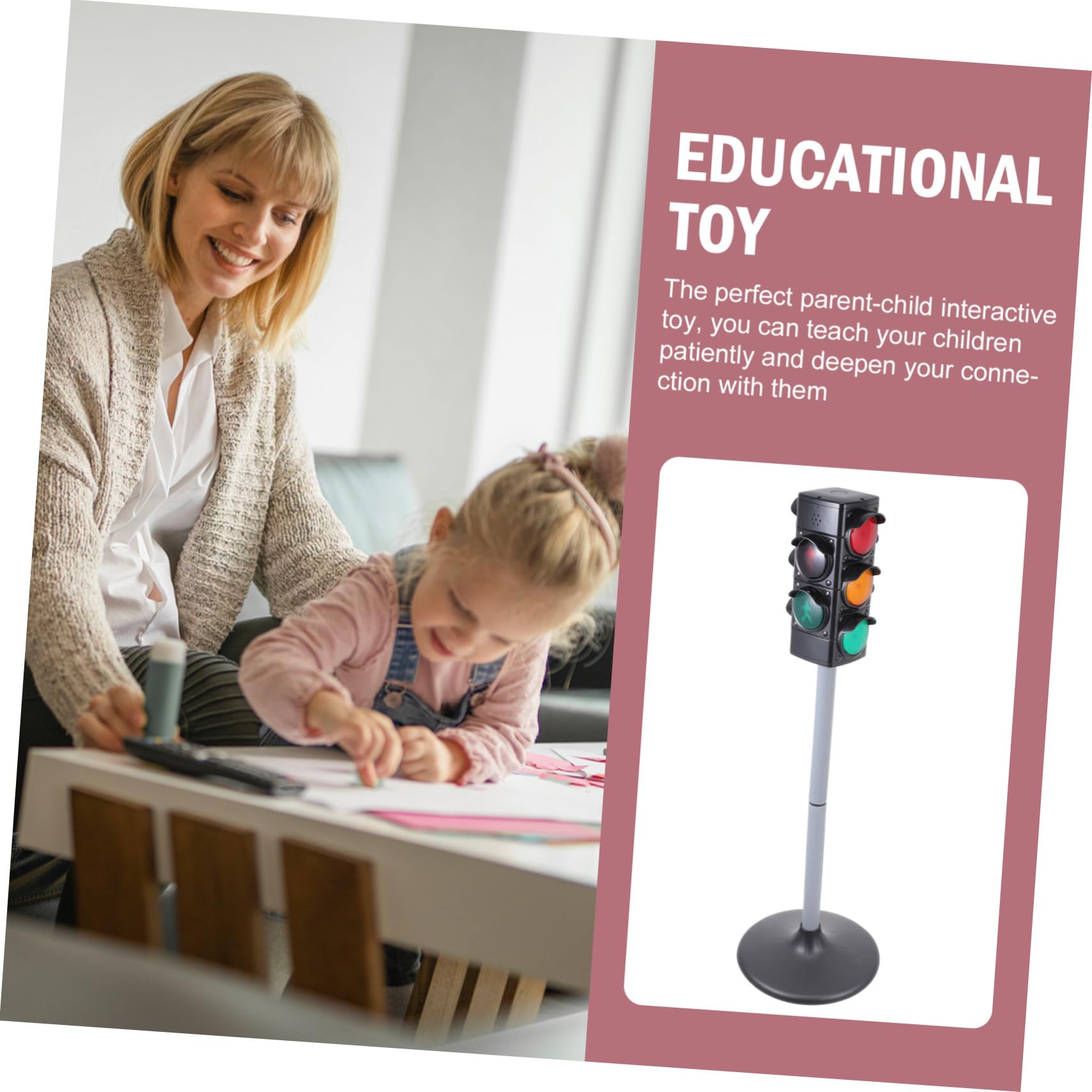 ERINGOGO Mini Traffic Sign Toy Set - Road Construction Themed Playset with Traffic Lights, Crossing Signs & Educational ABS Plastic Puzzle for Kids | Perfect for Birthday Parties, Classroom Learning & Pretend Play