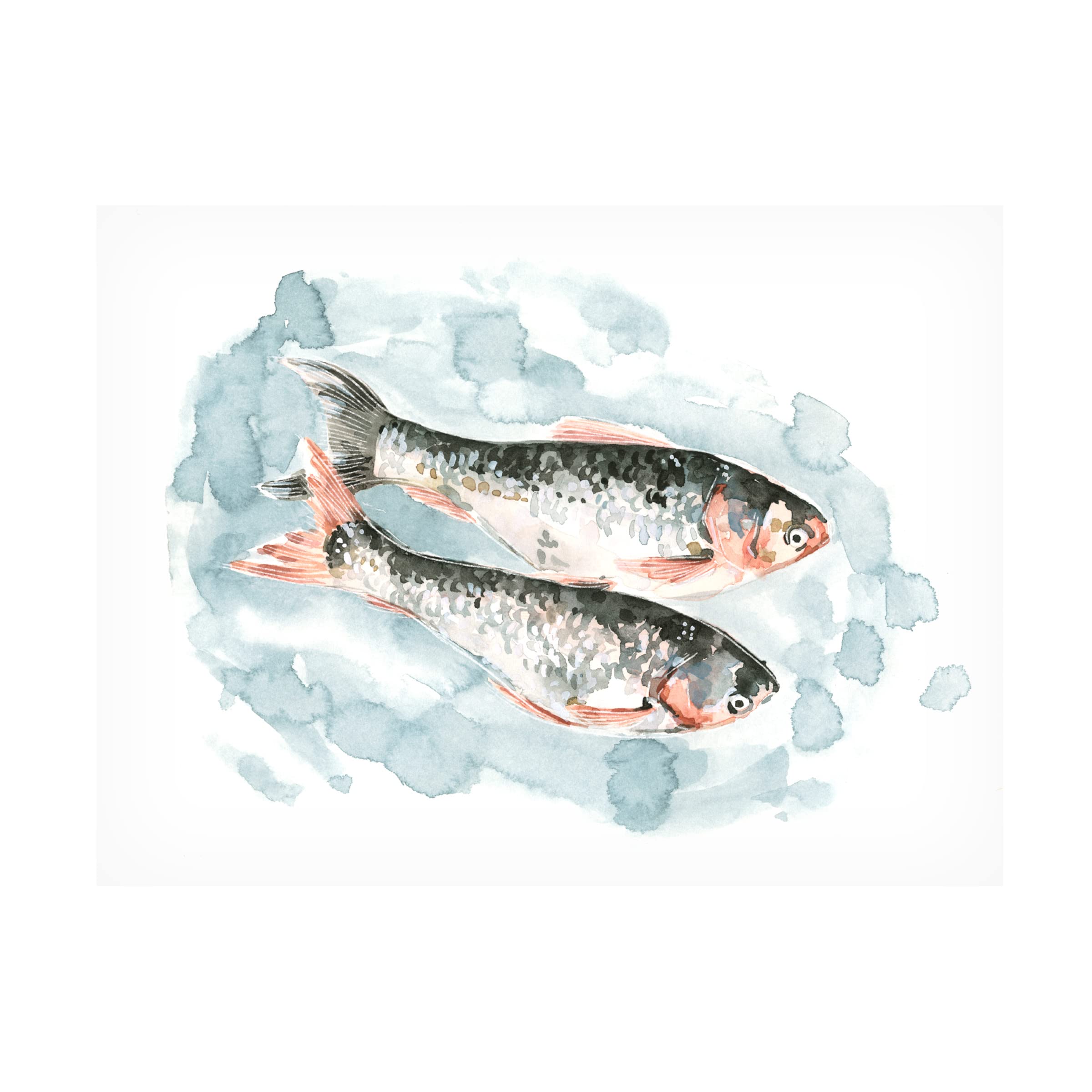 Emma Caroline 'Pisces Pair II' Canvas Wall Art Print - Zodiac Sign Home Decor for Living Room, Bedroom & Office