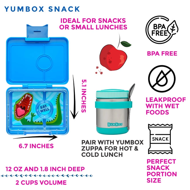 Yumbox Snack Size Bento Box - Leak-Proof Kids Lunch Box with 5 Compartments | Perfect for School, Picnics & On-the-Go Healthy Snacks
