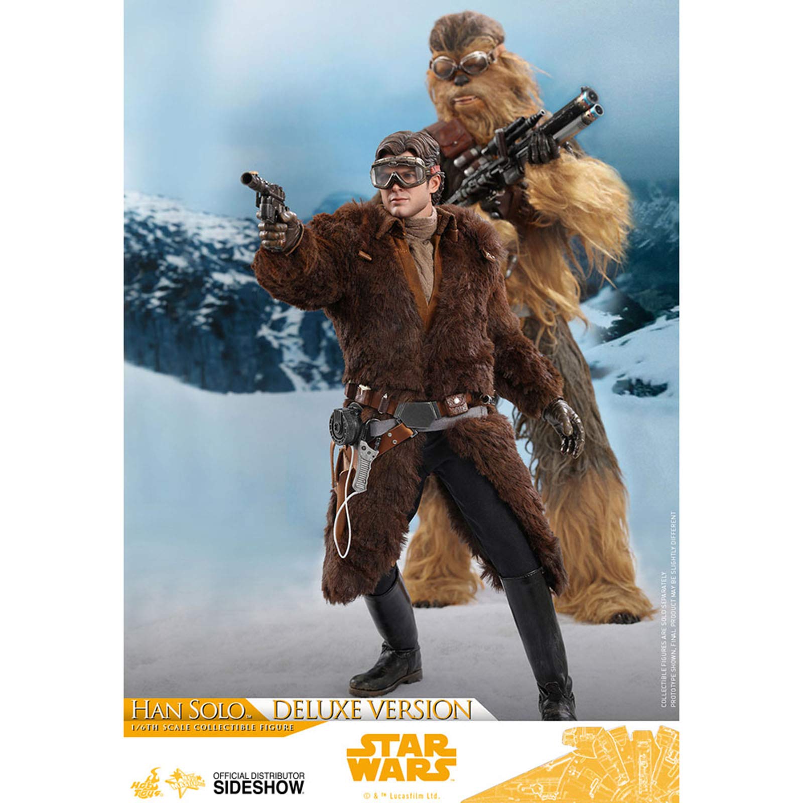 Hot Toys 1:6 Scale Han Solo Deluxe Action Figure - Star Wars Solo Movie Collectible (HT903610) - Perfect for Display & Star Wars Fans Collection