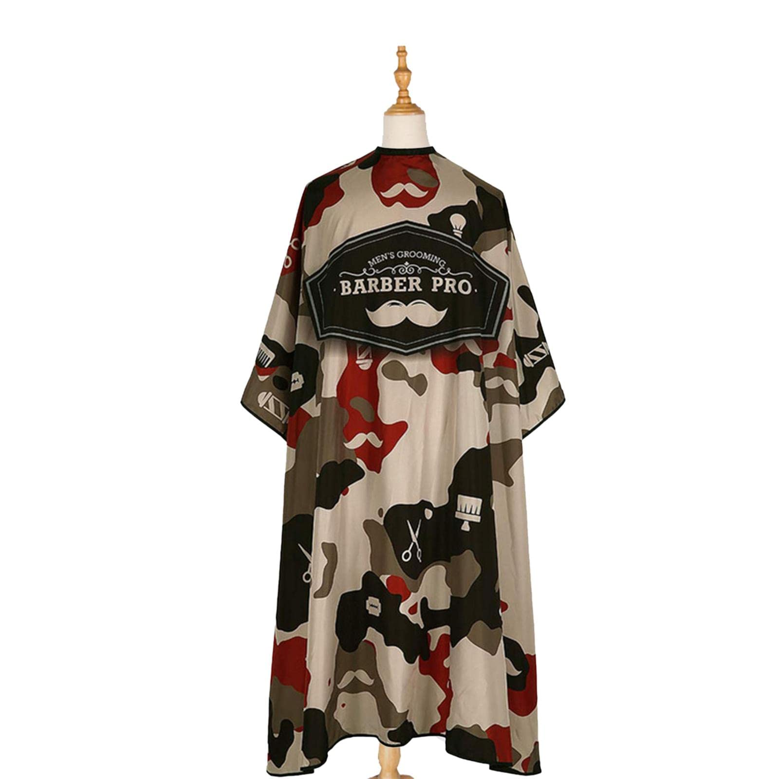 Professional Barber Cape for Hair Cutting & Styling - Waterproof Salon Cloak with Adjustable Neck (Red) - Perfect for Salons, Home Haircuts & Cosplay Costumes