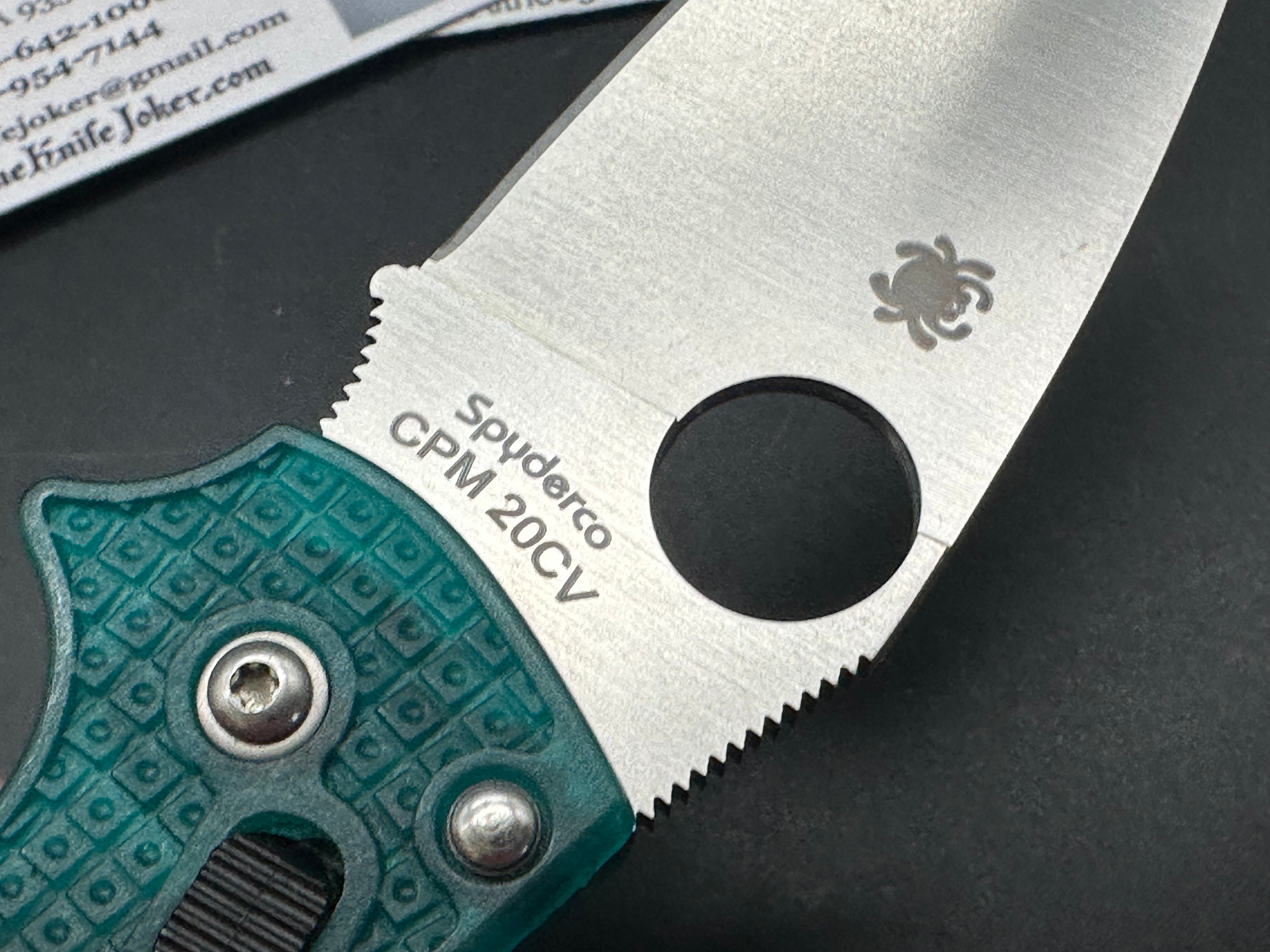 SPYDERCO MANIX 2 LIGHTWEIGHT TRANSLUCENT MYSTIC GREEN 20CV FOLDING KNIFE - Knife Joker Exclusive EDC Pocket Knife for Outdoor Camping, Hiking & Everyday Carry