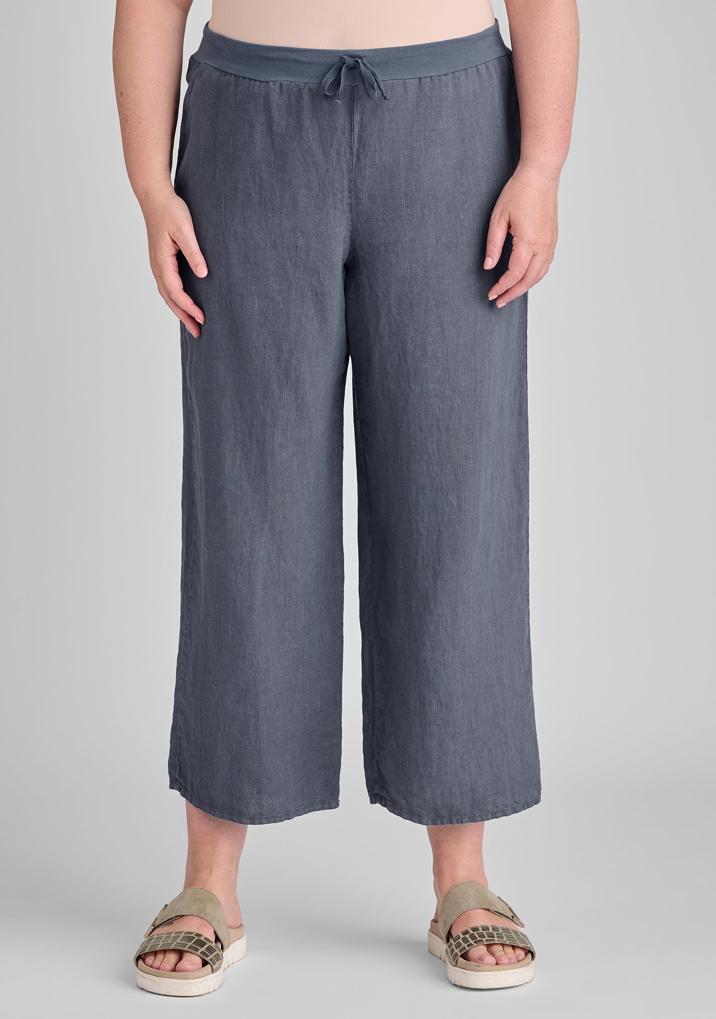 Renewed Linen Drawstring Pants for Women - Comfortable Casual Summer Beach Pants with Elastic Waist - Perfect for Yoga, Travel & Lounge Wear