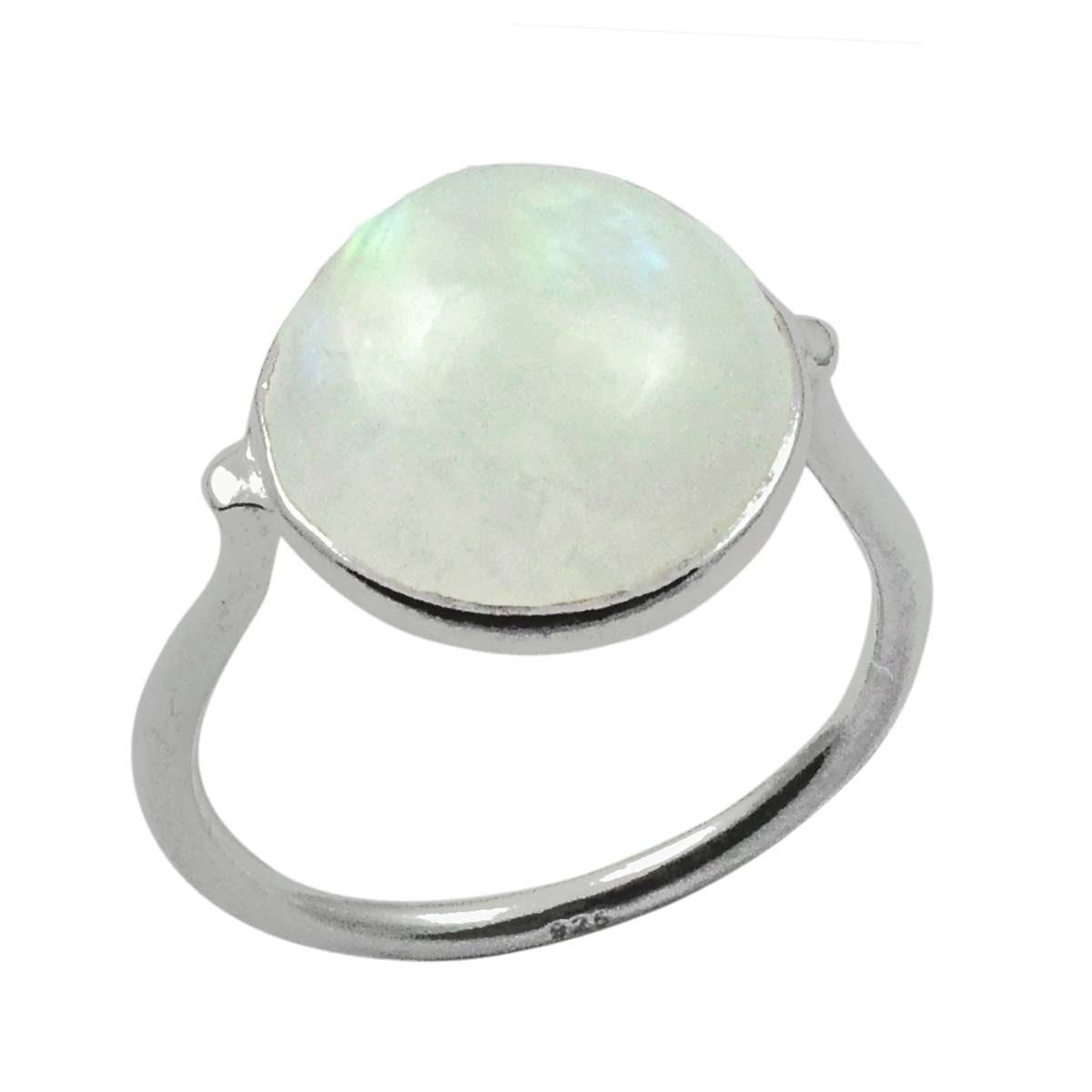 925 Sterling Silver Natural Rainbow Moonstone Ring for Women & Girls | Elegant Birthstone Jewelry Gift for Birthday, Anniversary & Special Occasions