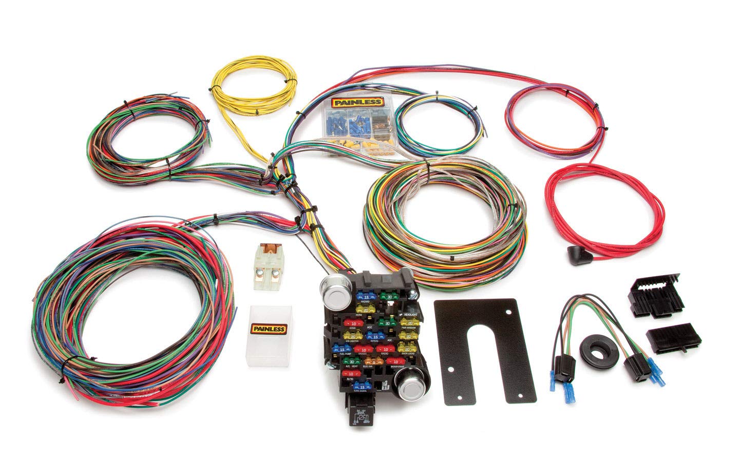 Painless Performance 10202 Classic-Plus Customizable Chassis Harness - 28 Circuits with Key in Dash - Universal Wiring Kit for Hot Rods, Muscle Cars & Restorations - Easy DIY Installation & Reliable Performance
