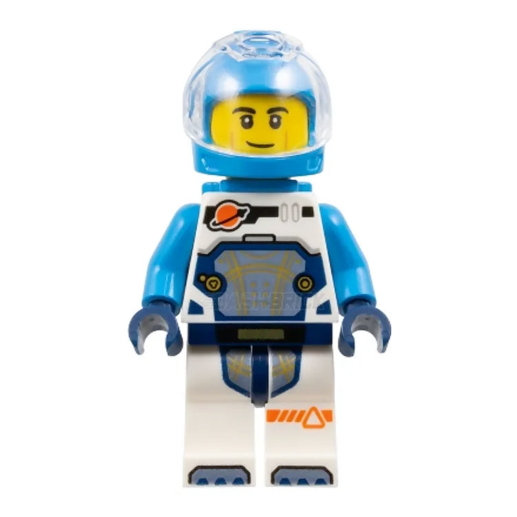 LEGO Minifigure Astronaut with Jet Pack - Dark Azure Spaceman Smiling Character for Kids' Space Adventures & Collection Displays