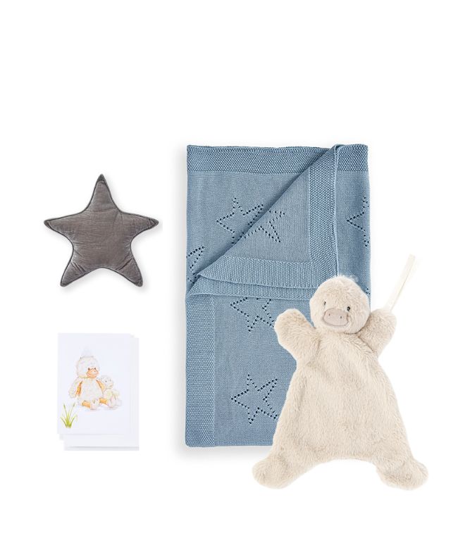 Personalized Blue Newborn Baby Duck Gift Set - Perfect for Baby Showers, Christenings & Nursery Decor