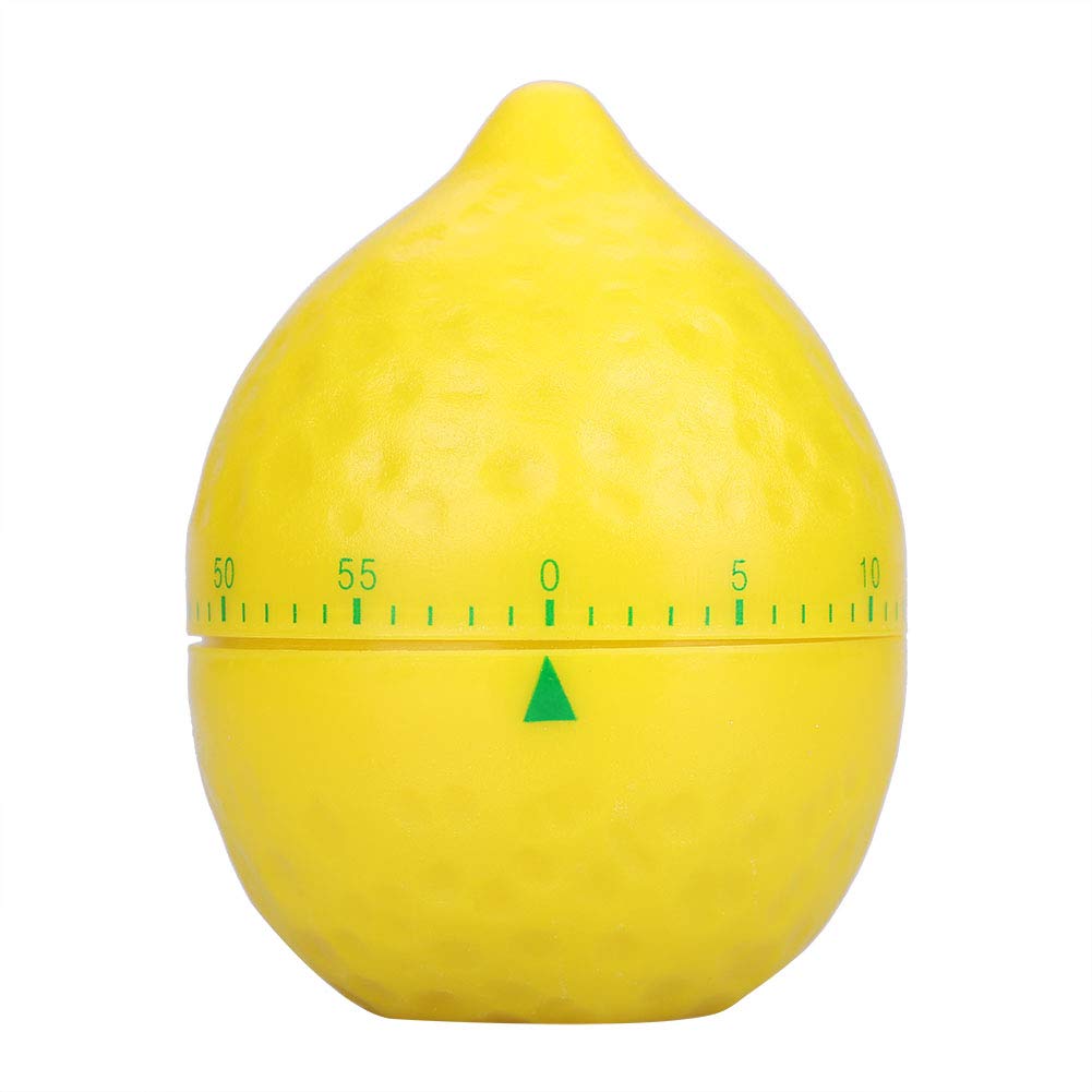Lemon-Shaped Kitchen Timer - 60 Min Mechanical Cooking Timer for Baking & Boiling Eggs