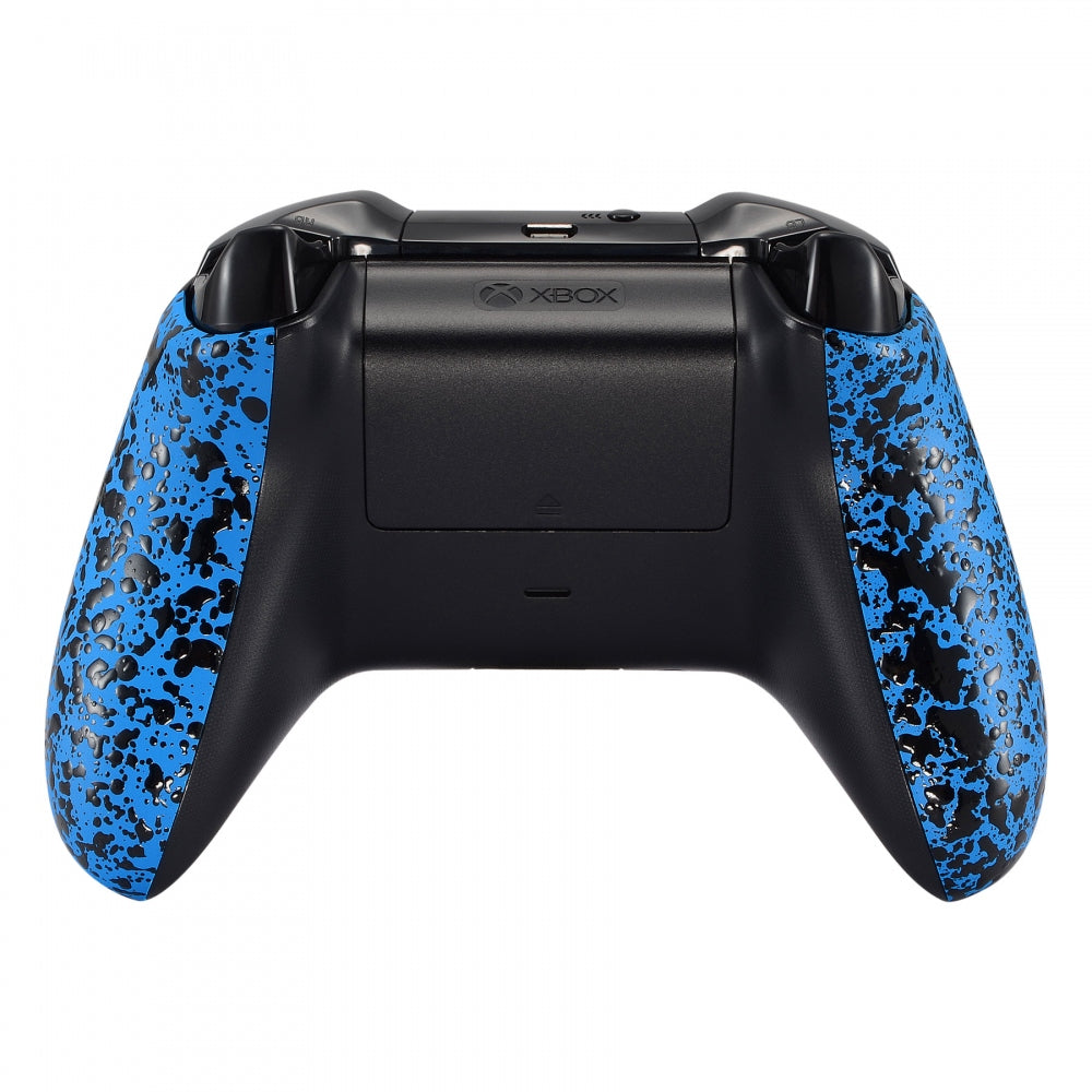 Textured Blue Back Panels & Non-Slip Side Rails Replacement for Xbox One X/S Controller - Enhanced Grip & Comfort for Gaming - Perfect for Long Play Sessions & Competitive Gaming