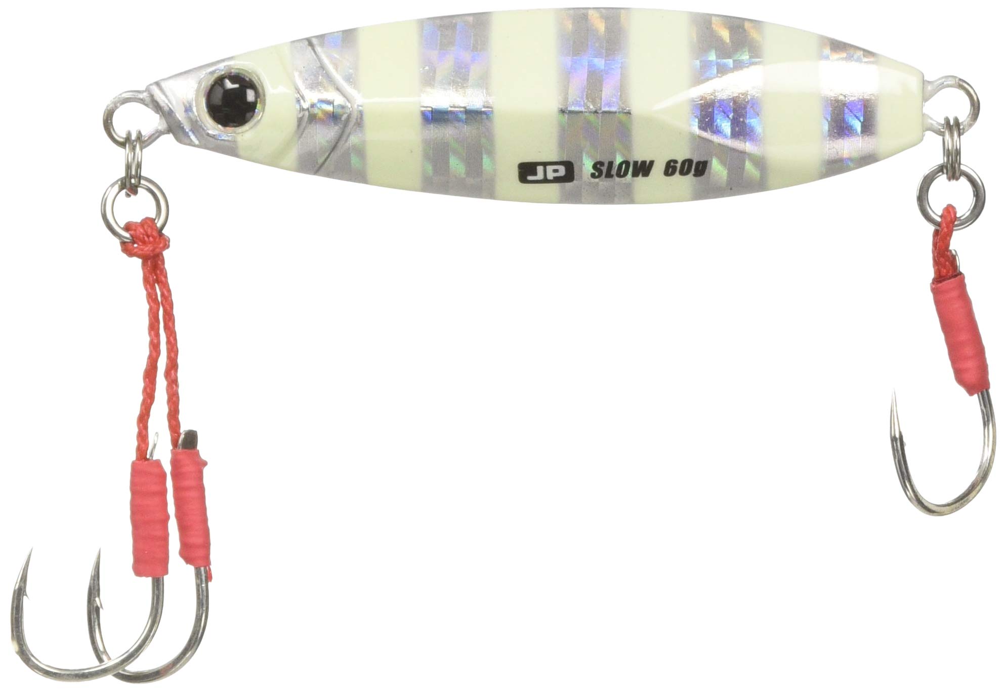 Majorcraft JPSLOW-30007ZEBRAGLOW Slow Jigging Lure 30g - Premium Zebra Glow Fishing Bait for Saltwater & Freshwater Angling