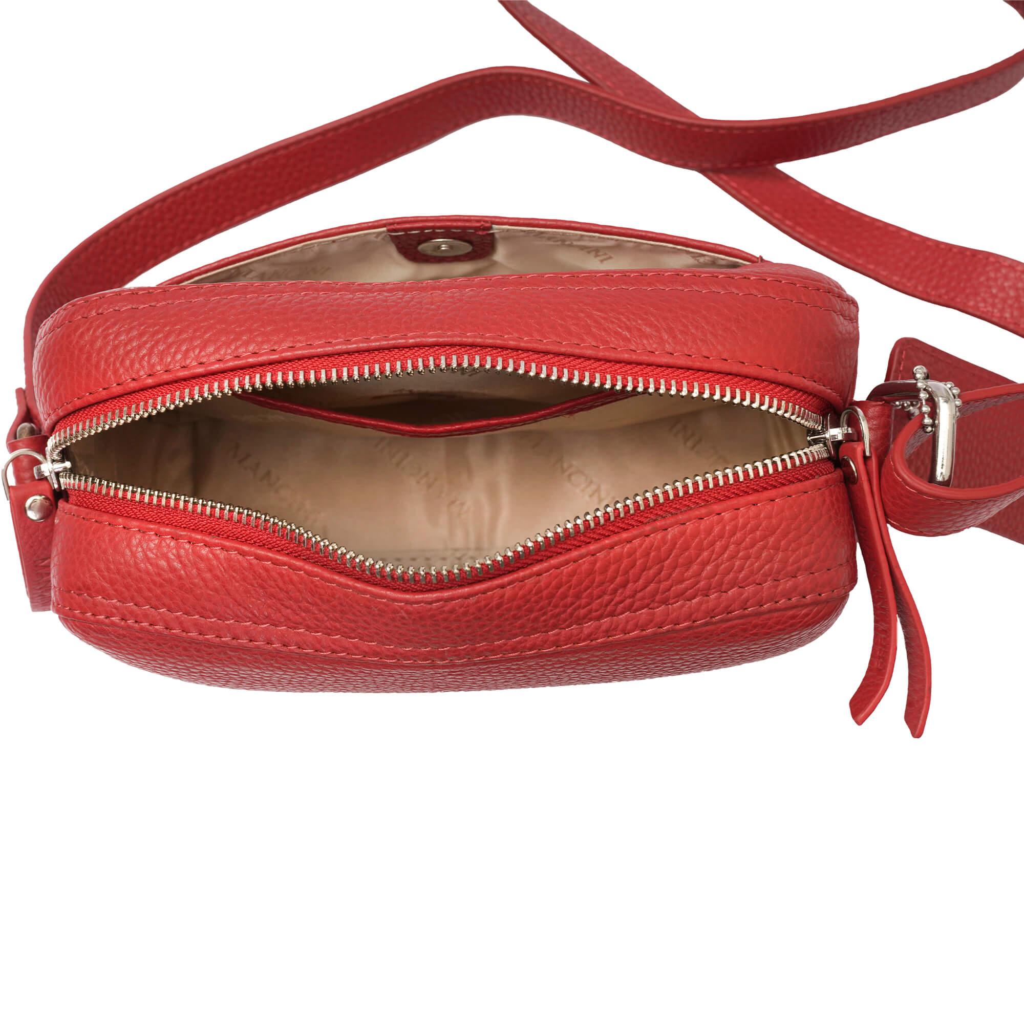 Mancini Pebbled Clara Small Crossbody Bag for Women - Stylish Leather Shoulder Purse for Everyday Use, Work, and Travel