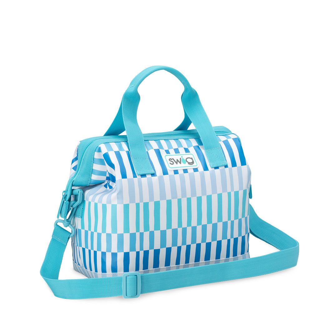 Glacier Stripe Packi 12 Cooler - Portable Insulated Lunch Box for Picnics, Camping & Beach Outings - Leakproof Food Container for Work & School - BPA Free & Durable Design