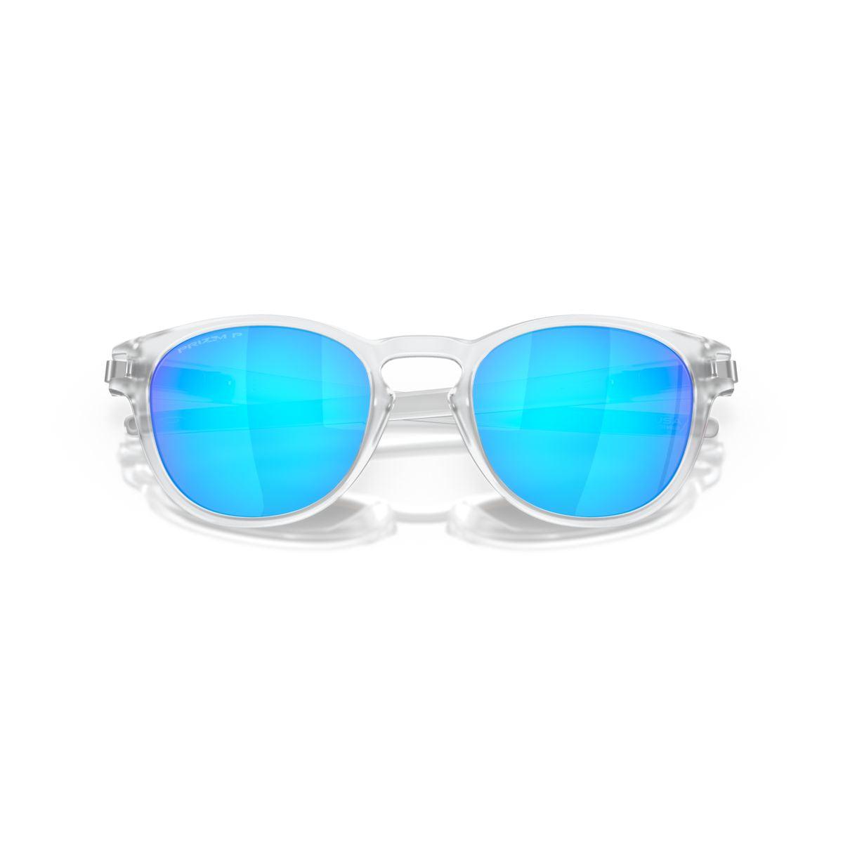 Oakley Latch Matte Clear Prizm Sapphire Polarized Sunglasses 0OO9265 - UV Protection Sports & Outdoor Activities