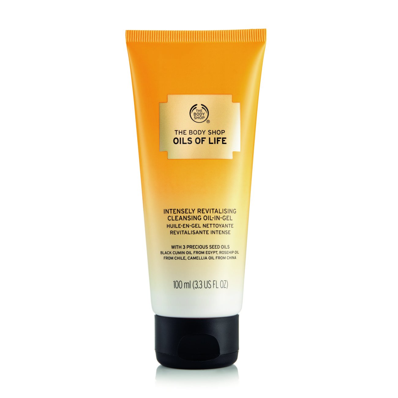 The Body Shop Oils of Life Revitalizing Cleansing Oil-in-Gel 100ml - Gentle Face Wash for Dry & Sensitive Skin - Perfect for Daily Skincare Routine & Makeup Removal