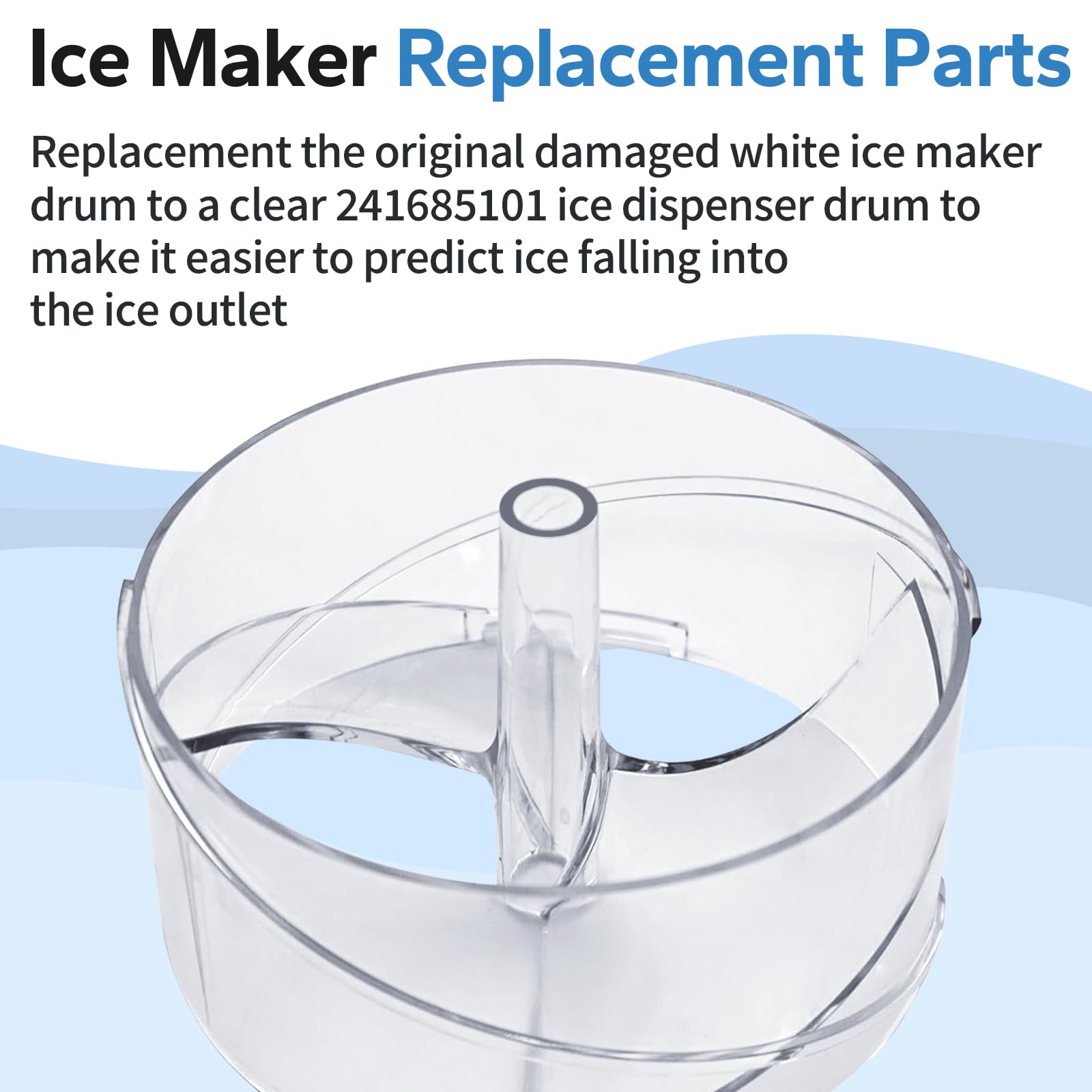 Frigidaire Refrigerator Ice Dispenser Drum Replacement Part - Compatible with AP3959117, 241685103, 1196676, 5304404346, 7241685101 - Perfect for Ice Maker Repair & Home Appliance Maintenance