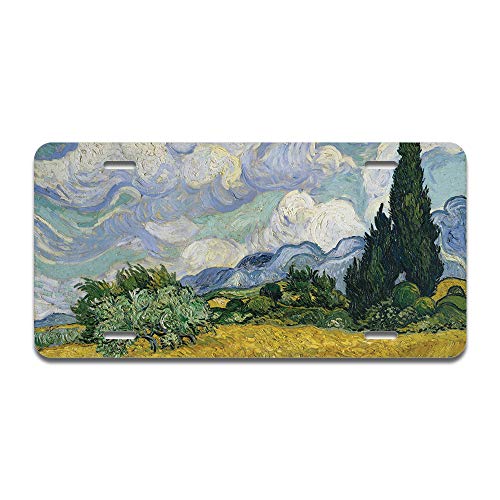 Wheatfield With Cypresses