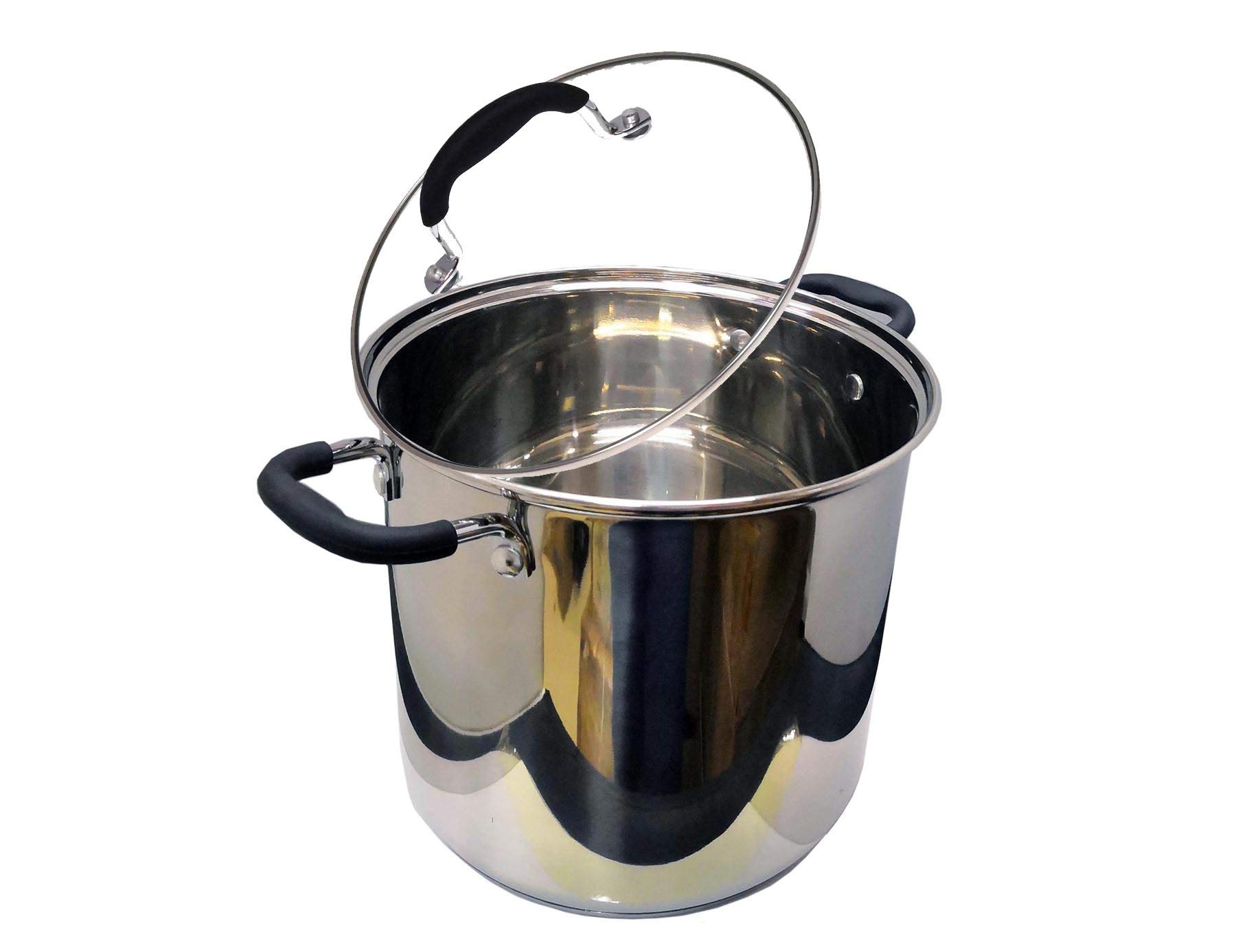 Premium 8 Quart Stainless Steel Stock Pot with Lid - Heavy Duty Cooking Pot for Soups, Stews, Pasta & Boiling - Ideal for Home Kitchen, Restaurants & Catering