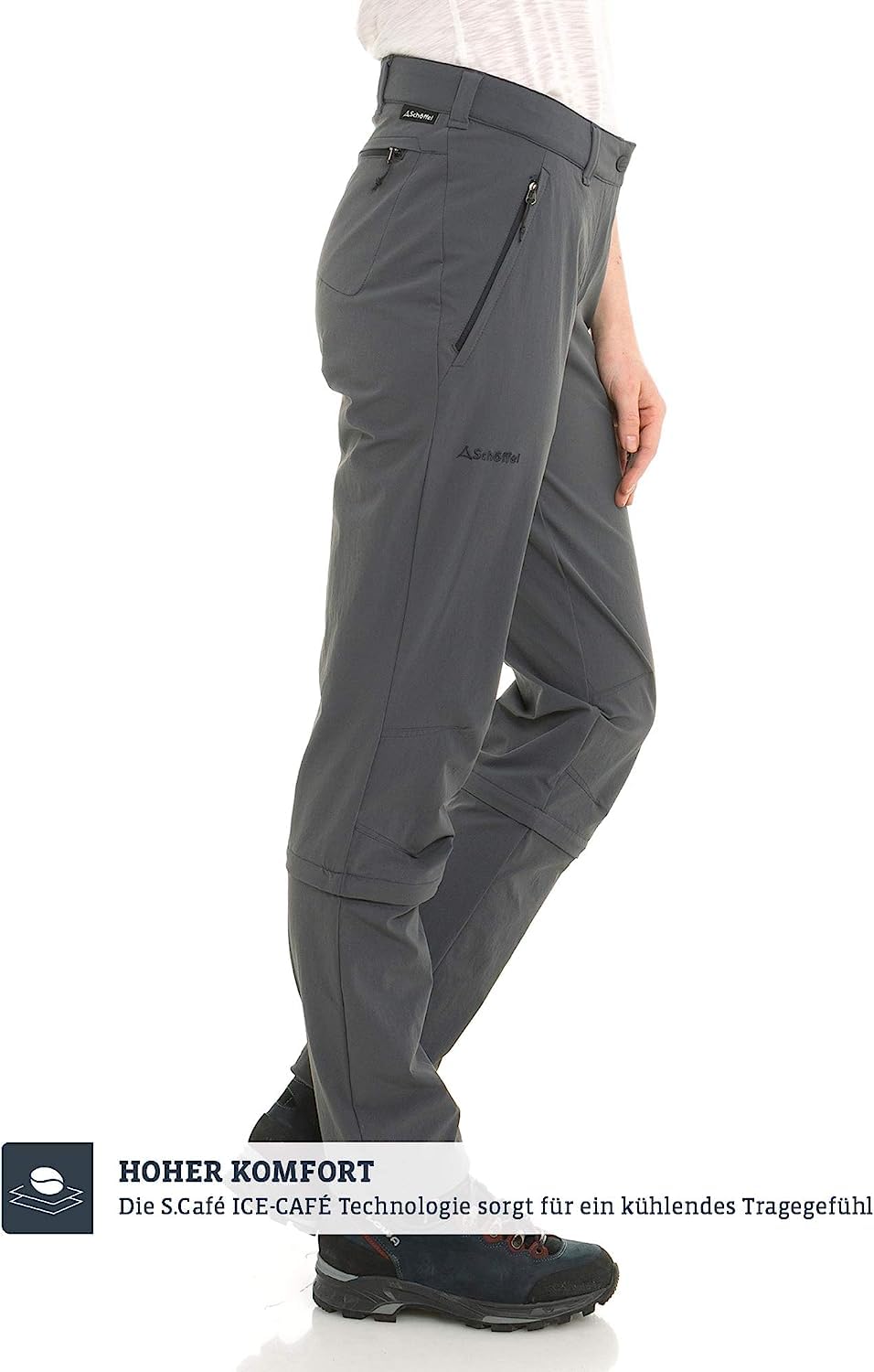 Schöffel Women's Engadin1 Zip-Off Convertible Hiking Pants - Lightweight Quick-Dry Outdoor Travel Pants for Hiking, Camping & Travel Adventures