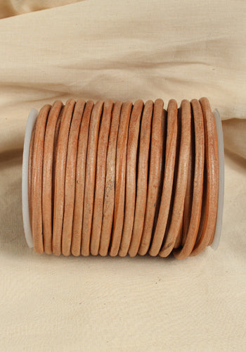 6mm Natural Leather Cord for Jewelry Making - 25m Spool, DIY Bracelets, Necklaces & Craft Projects