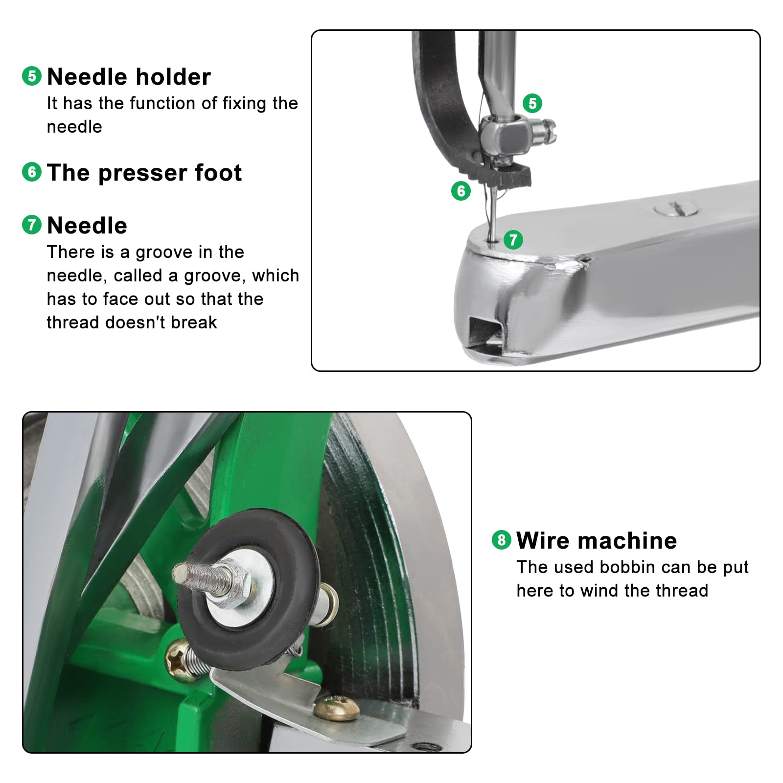 Professional Shoe Repair Machine - Heavy Duty Manual Cobbler Sewing Machine for Leather, Upholstery, Zippers & Tents | Dual Cotton Nylon Thread Stitcher | Perfect for Shoe Shops, Tailoring & Outdoor Gear Repair