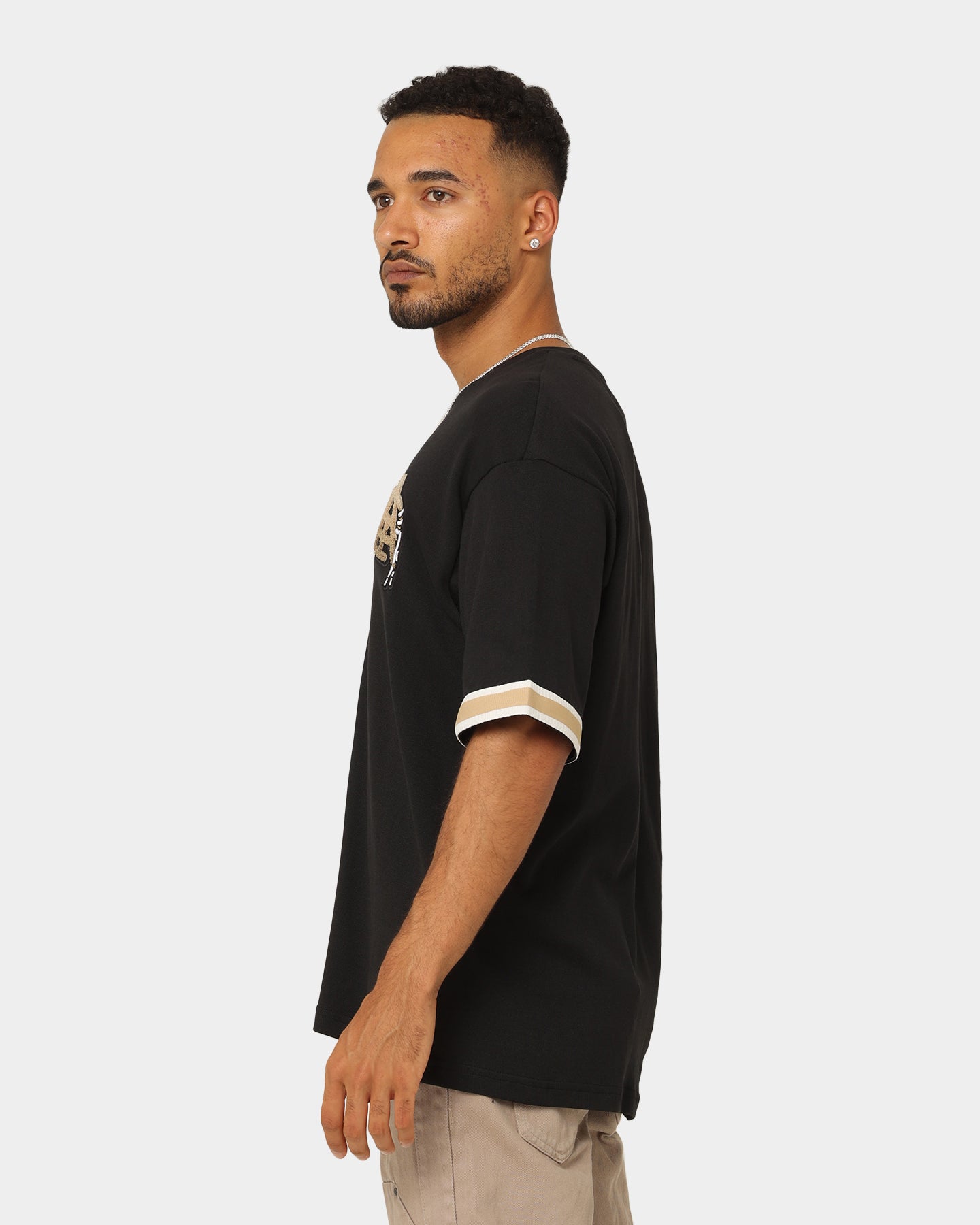 Adidas MC Badge T-Shirt for Men - Black Cotton Short Sleeve Tee - Casual Wear & Street Style Outfits