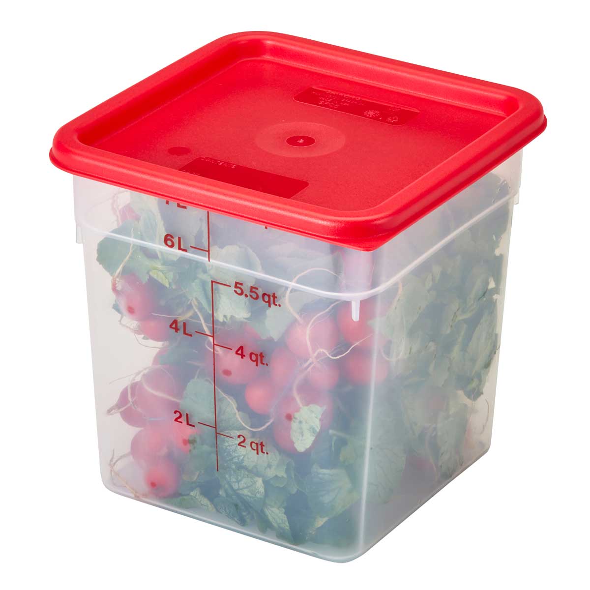 Cambro 8SFSPP190 CamSquare 8 Quart Food Storage Container with Lid - BPA-Free Translucent Plastic for Commercial Kitchen, Restaurant & Home Use - Perfect for Meal Prep, Leftovers & Bulk Food Storage