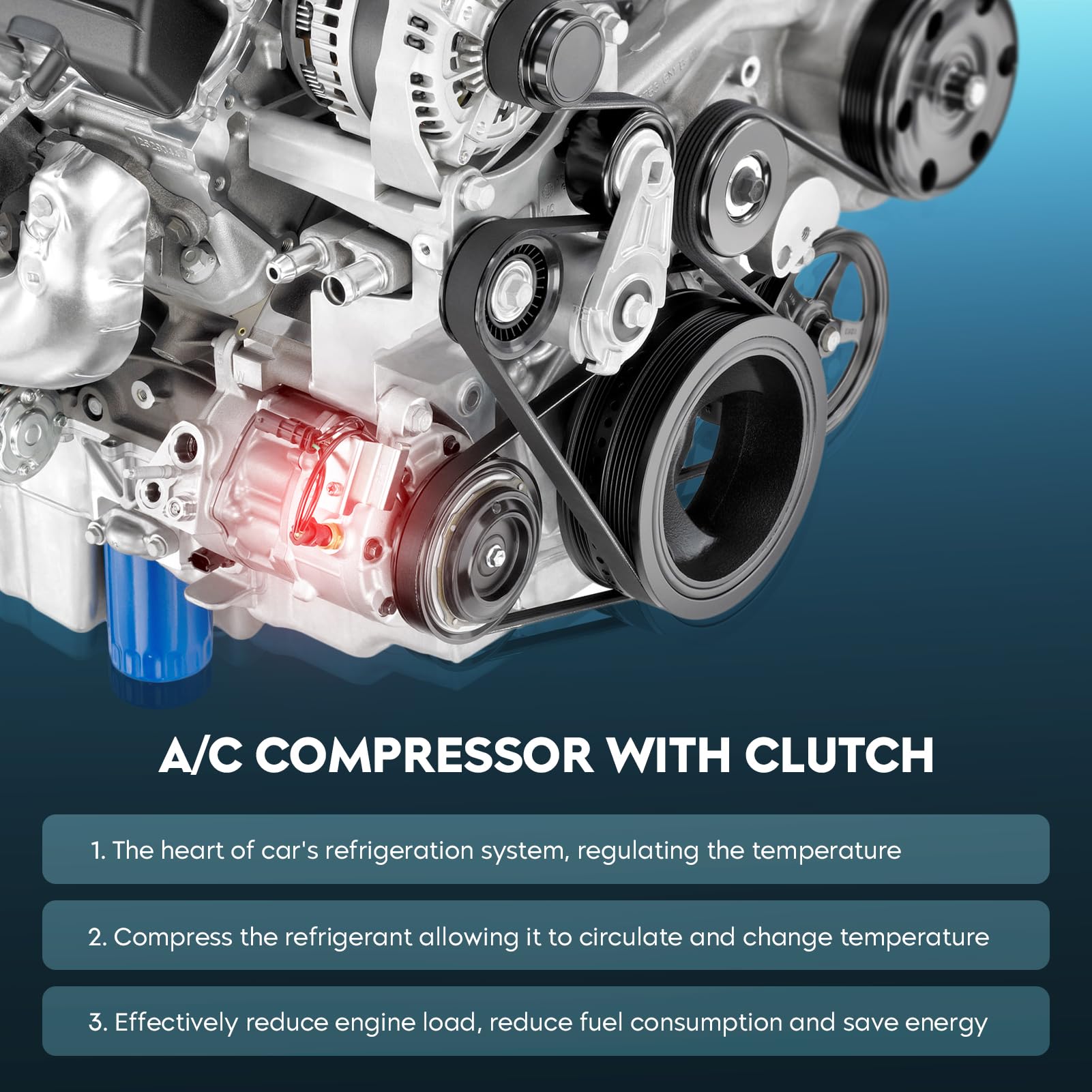 A/C Air Conditioner Compressor Clutch Replacement for Nissan Rogue 2.5L 2008-2013 Models - Perfect for Summer Cooling & Auto AC Repair