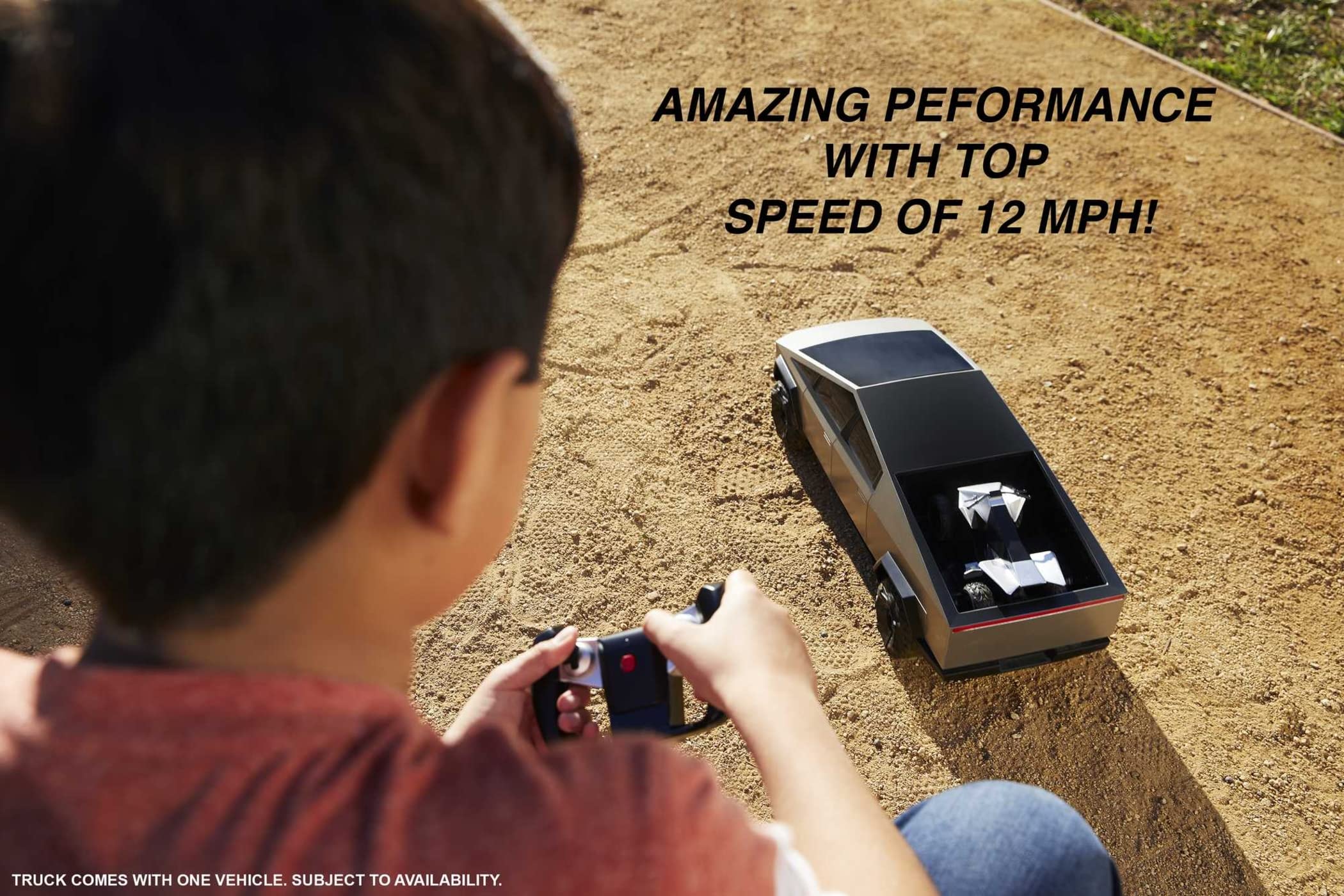 Hot Wheels 1:12 Scale Remote Control Tesla Cybertruck Toy Car for Kids Ages 5+ - Perfect for Indoor Play, Birthday Gifts & RC Car Racing Fun (GYD25)
