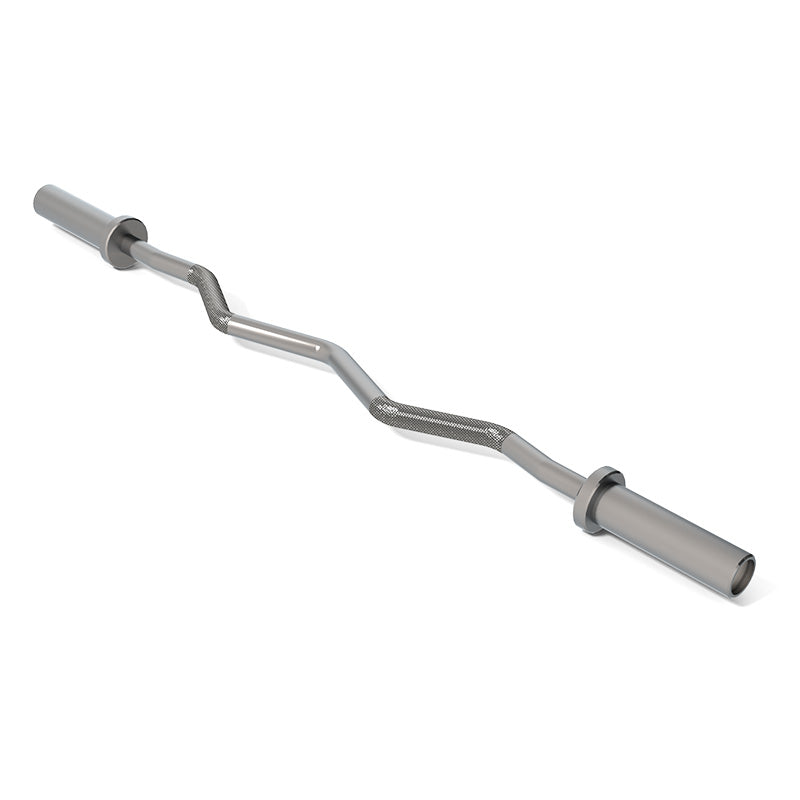 Olympic Barbell EZ Curl Bar - Chrome Plated Weight Lifting Bar for Home Gym & Strength Training - Perfect for Bicep Curls, Triceps Extensions & Full-Body Workouts