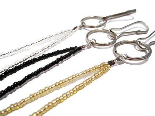 3-Pack Lanyards - Black, Gold & Silver for ID Badges & Keys