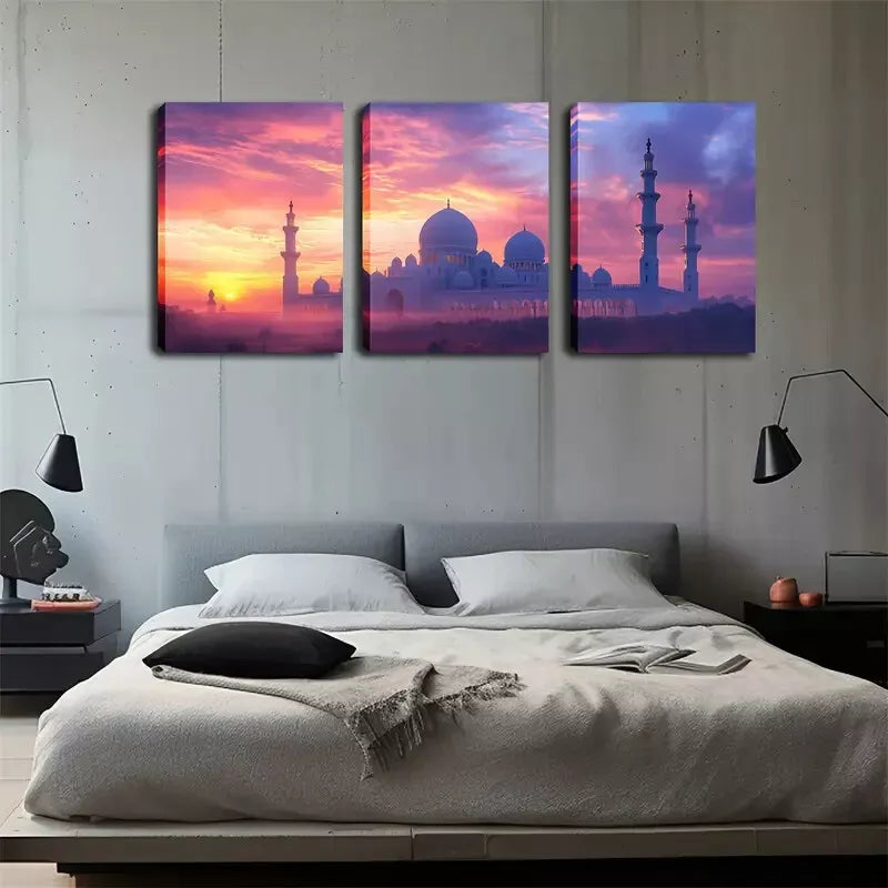 3-Piece Magical Religious Landmark Wall Art Set - Framed Canvas Prints 40x60cm - High Quality Australian Made Wall Decor - Perfect for Living Room, Bedroom & Office Decor