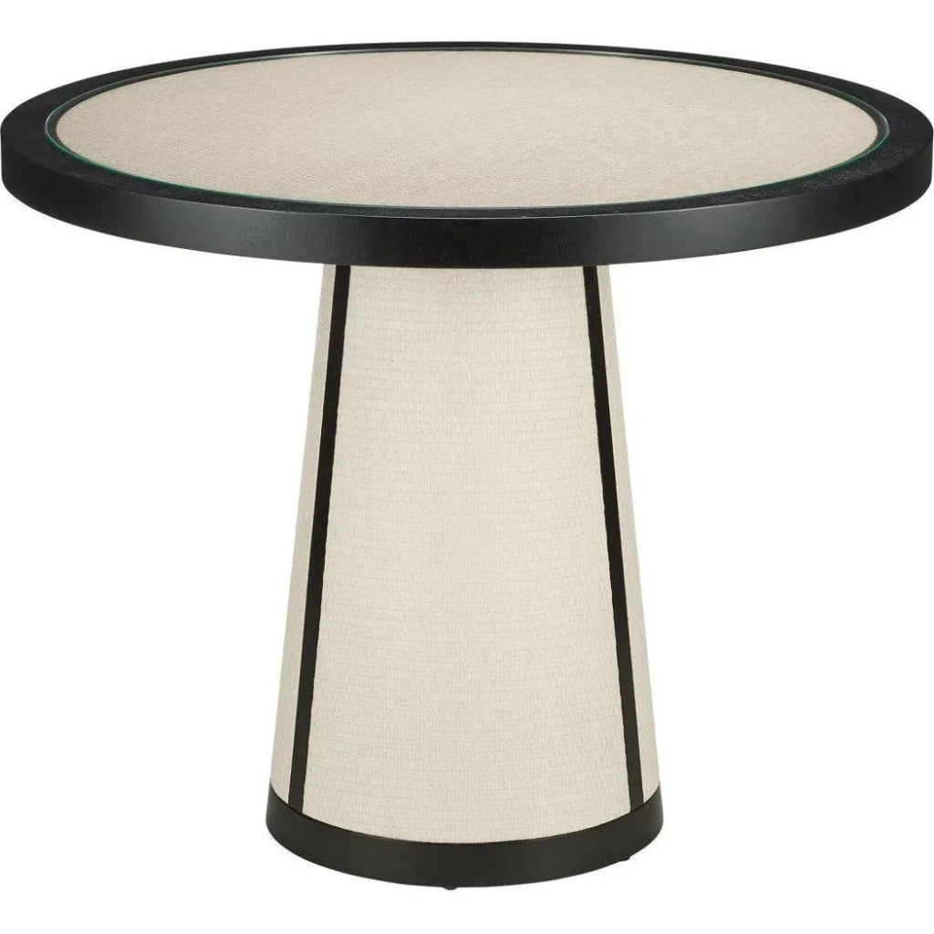 30 Inch Deanna Wood & Raffia Round Entry Table - Stylish and Durable for Living Room, Foyer, or Bedroom Decor