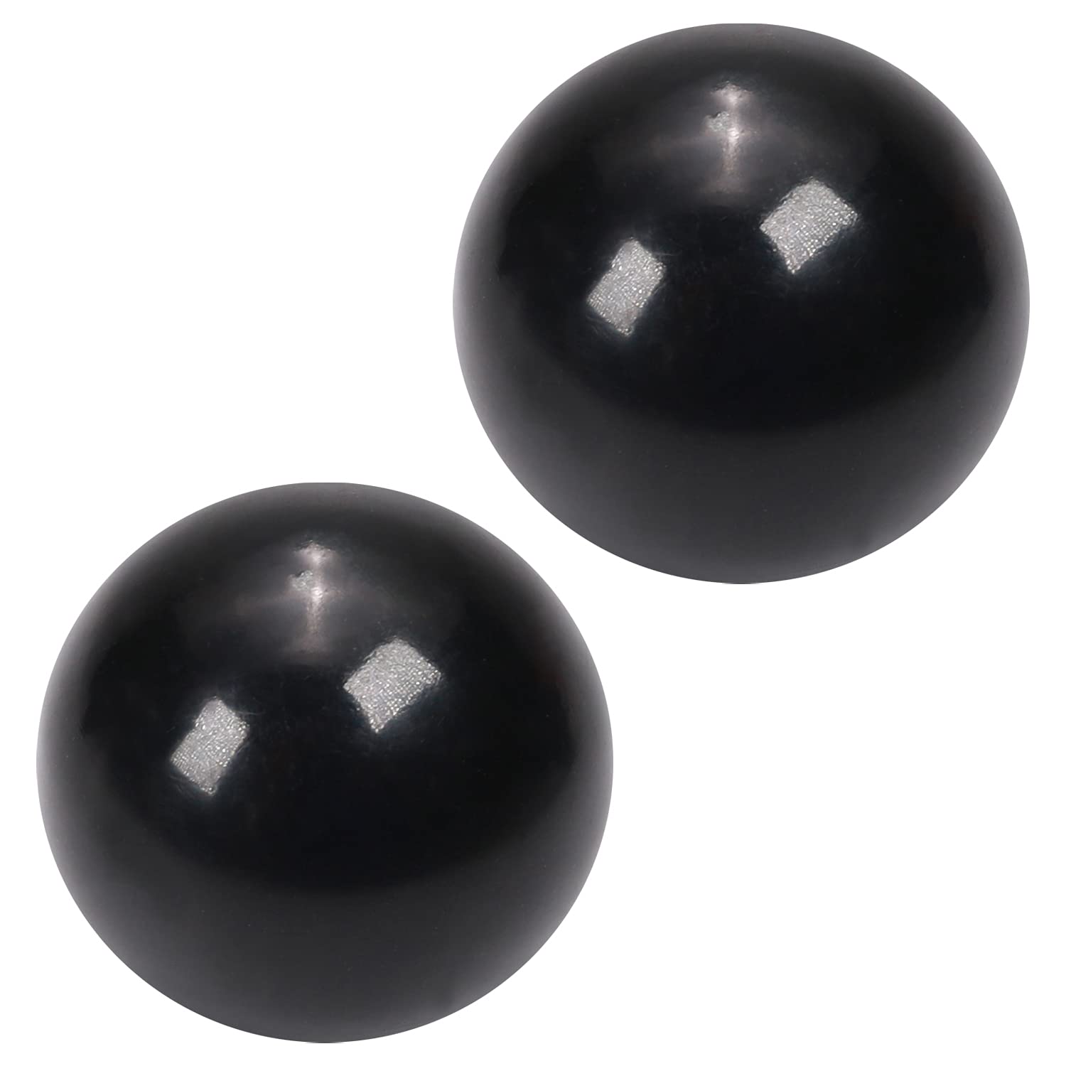 Bettomshin 2Pcs Black Bakelite Ball Knob - M10 Female Thread, 32mm Diameter Spherical Handle with Smooth Rim - No Twist Design for Lawn Mowers, Exercise Equipment & Industrial Machinery - Durable Thermoset Knob for Easy Grip and Control