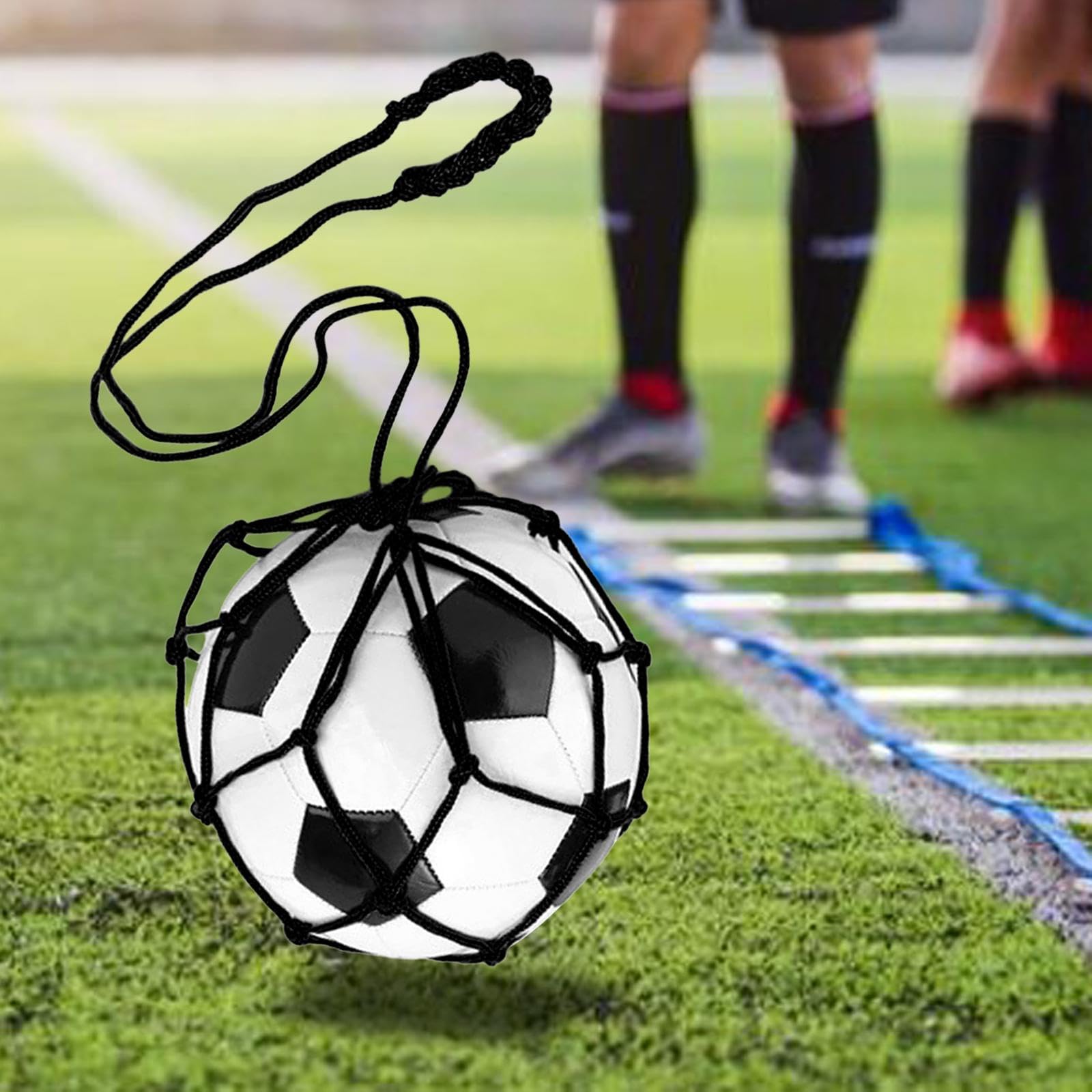 Best Soccer Kick Trainer - Durable Nylon Football Training Aid with Elastic Ball Net for Practice & Drills | Perfect for Youth & Adult Soccer Players