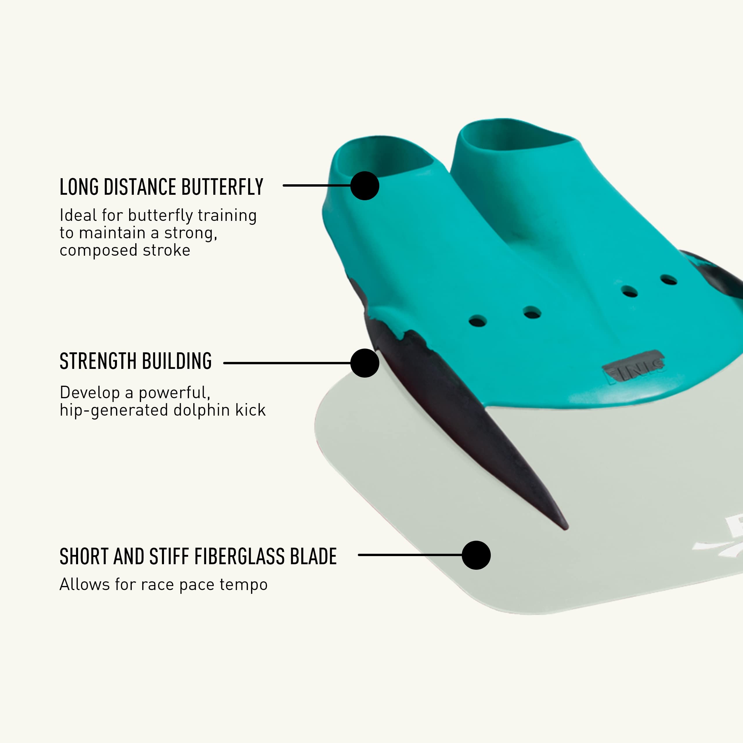 FINIS Shooter Fiberglass Monofin - Professional Swimming Fin for Men & Women - Improve Form, Strength & Speed - Mermaid Style Swim Flipper for Pool, Lap Swimming & Underwater Training - Perfect for Competitive Swimmers & Fitness Enthusiasts