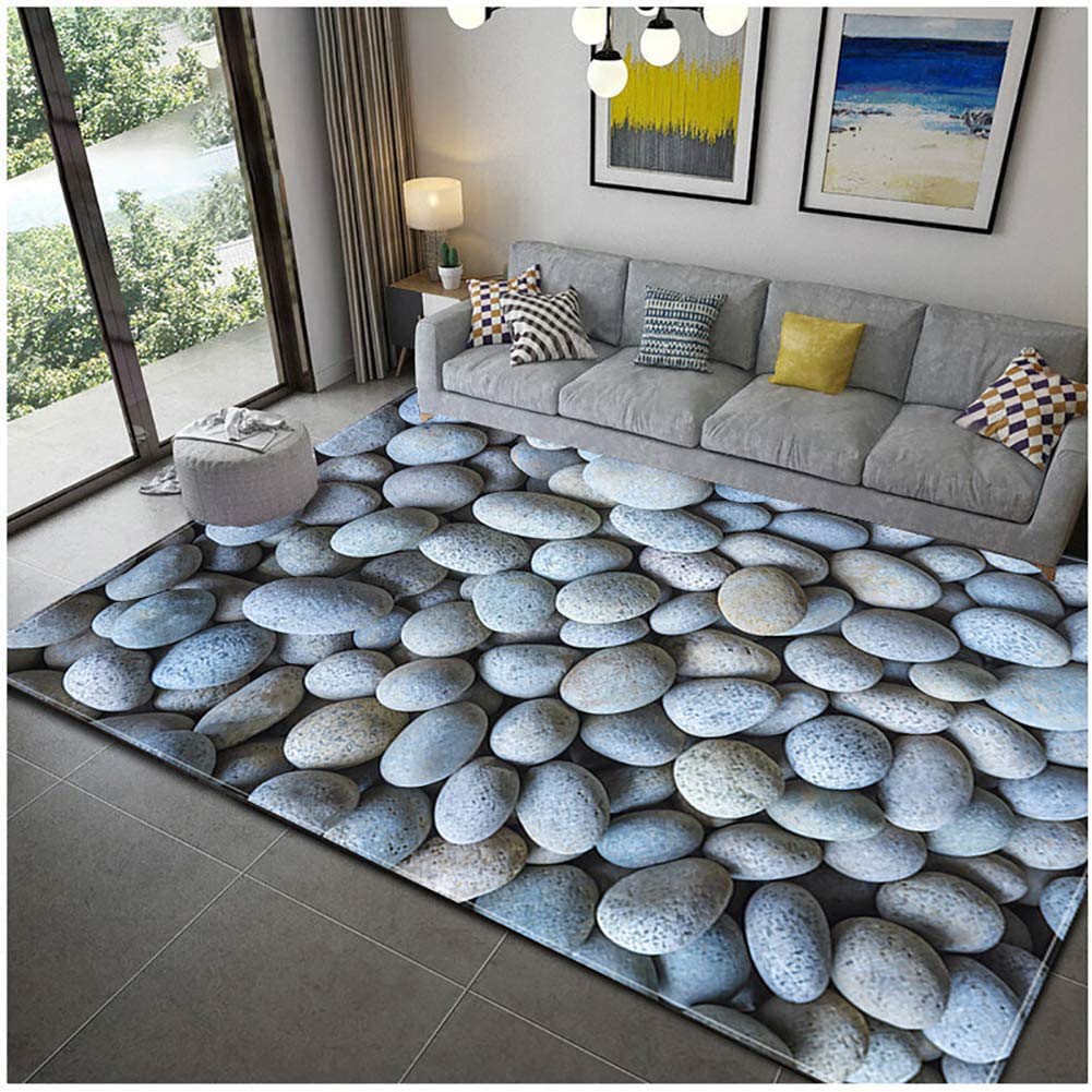 Non-Slip 3D Cobblestone Pattern Doormat - Durable Hallway Runner Rug for Balcony, Stairs, Living Room & Entryway - Perfect for Home, Office and High Traffic Areas