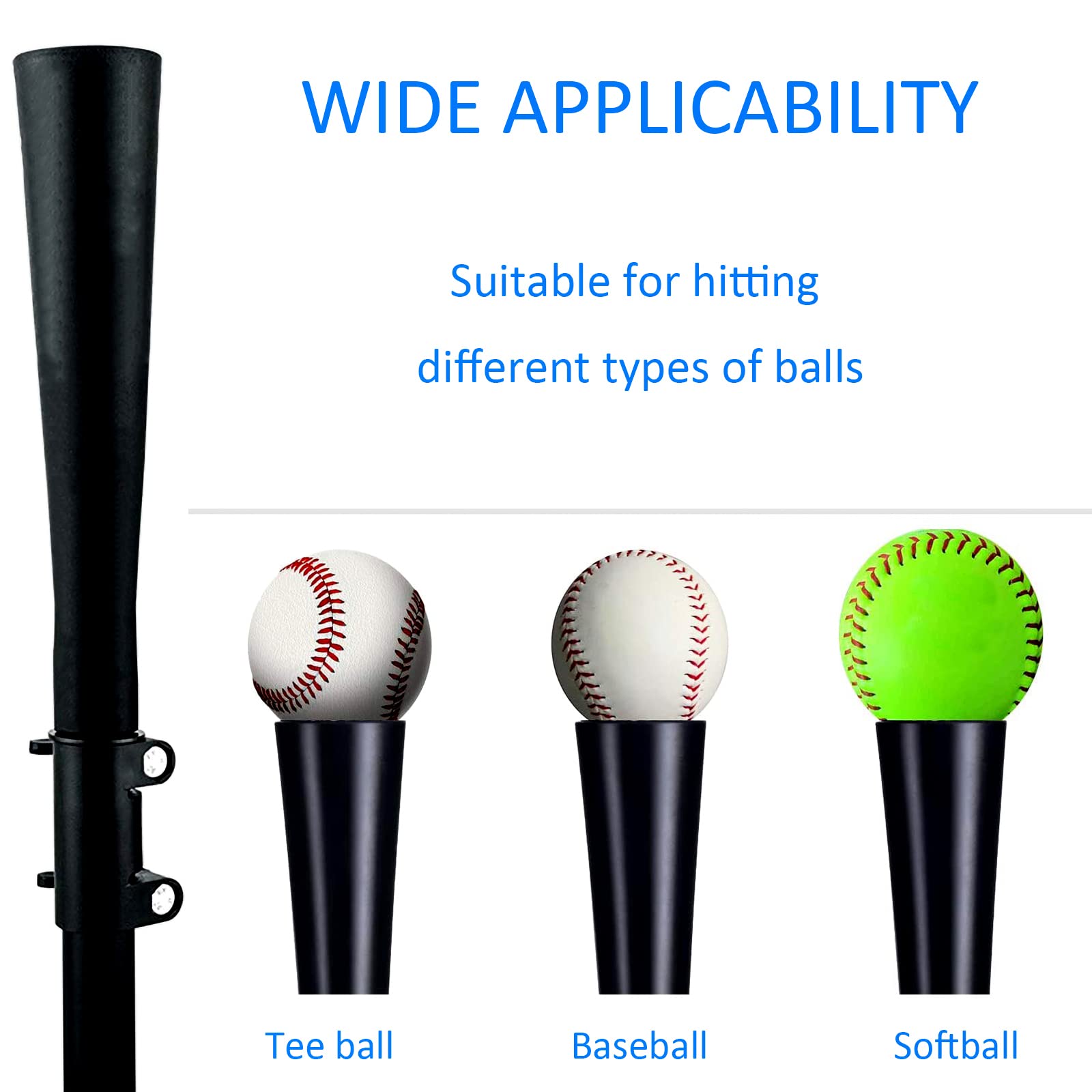 Baseball & Softball Batting Tee Topper Replacement - Durable Rubber Holder for Tee Ball Stand & Hitting Tee with Hose Clamps - Perfect for Youth Practice, Training Drills & Backyard Batting Sessions
