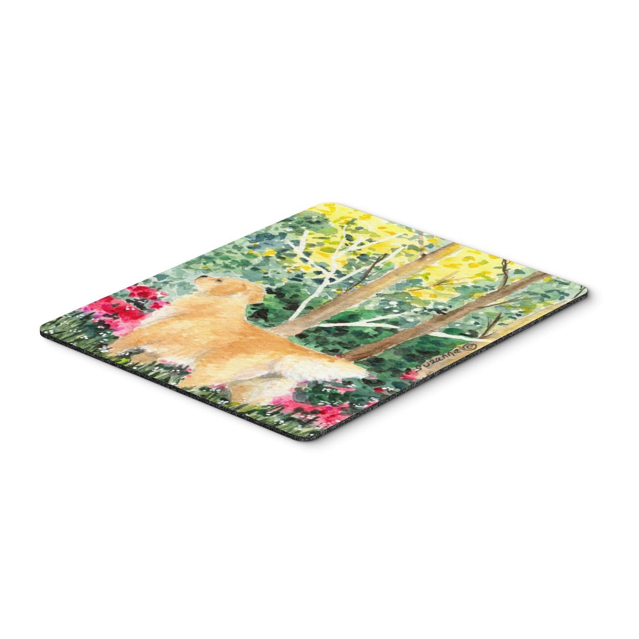 Golden Retriever Mouse Pad & Trivet - Large Washable Non-Slip Desk Mat for Home Office, Gaming, Computer & Laptop Use - Perfect Gift for Dog Lovers & Pet Owners