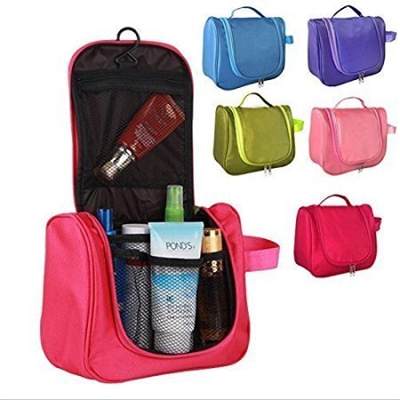 4square Cosmetic Storage Bag - Multi-Function Hanging Travel Organizer Pouch for Makeup, Toiletries & Jewelry (1PC, Multi-Color) - Perfect for Travel, Gym & Home Organization