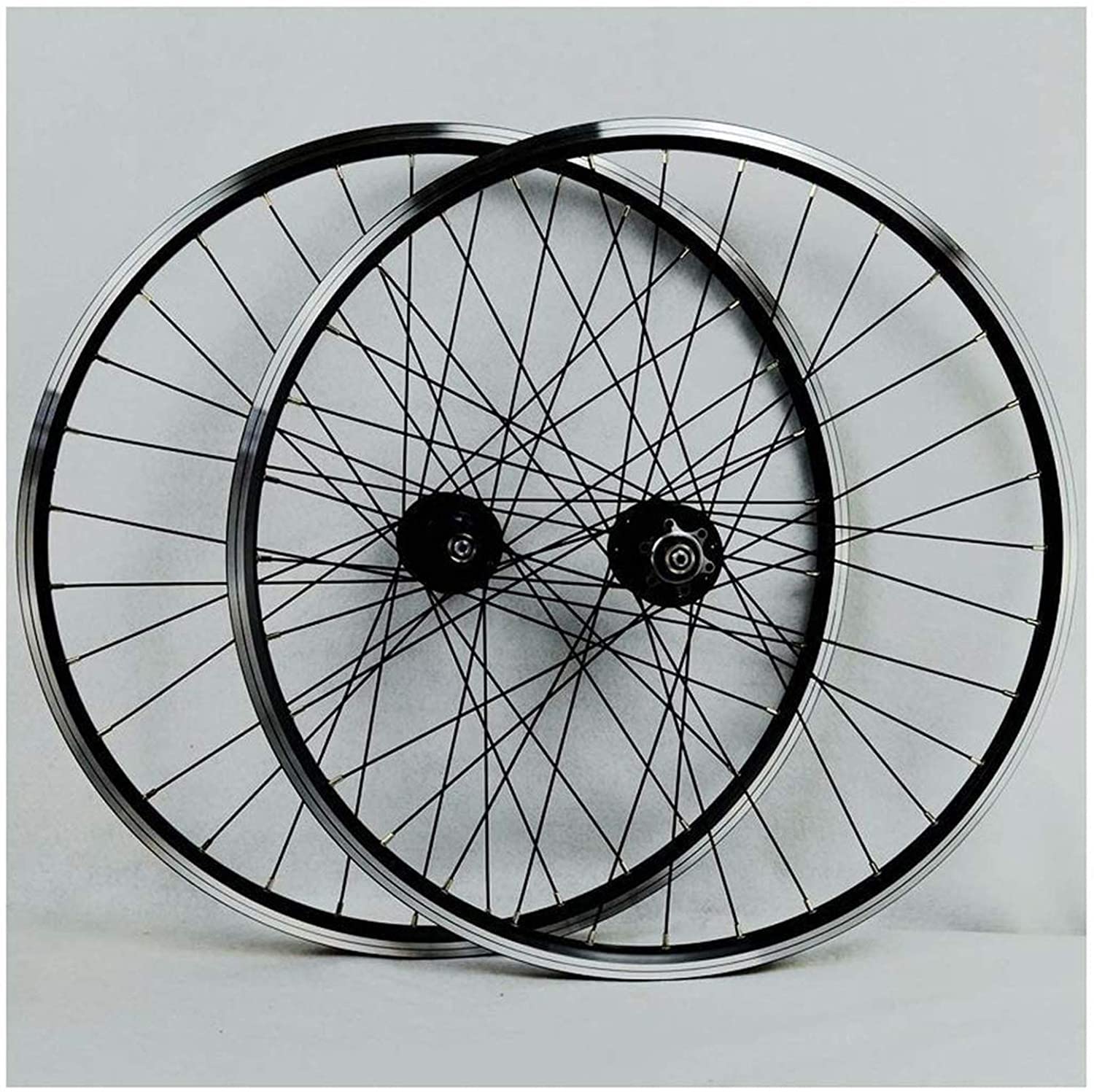 SJHFG 26/27.5/29 Inch MTB Bike Wheelset - Front & Rear Aluminum Alloy Disc/V-Brake Wheels - Double Wall 32 Hole Rim - Compatible with 7/8/9/10 Speed Cassette - Perfect for Mountain Biking, Trail Riding & Road Cycling