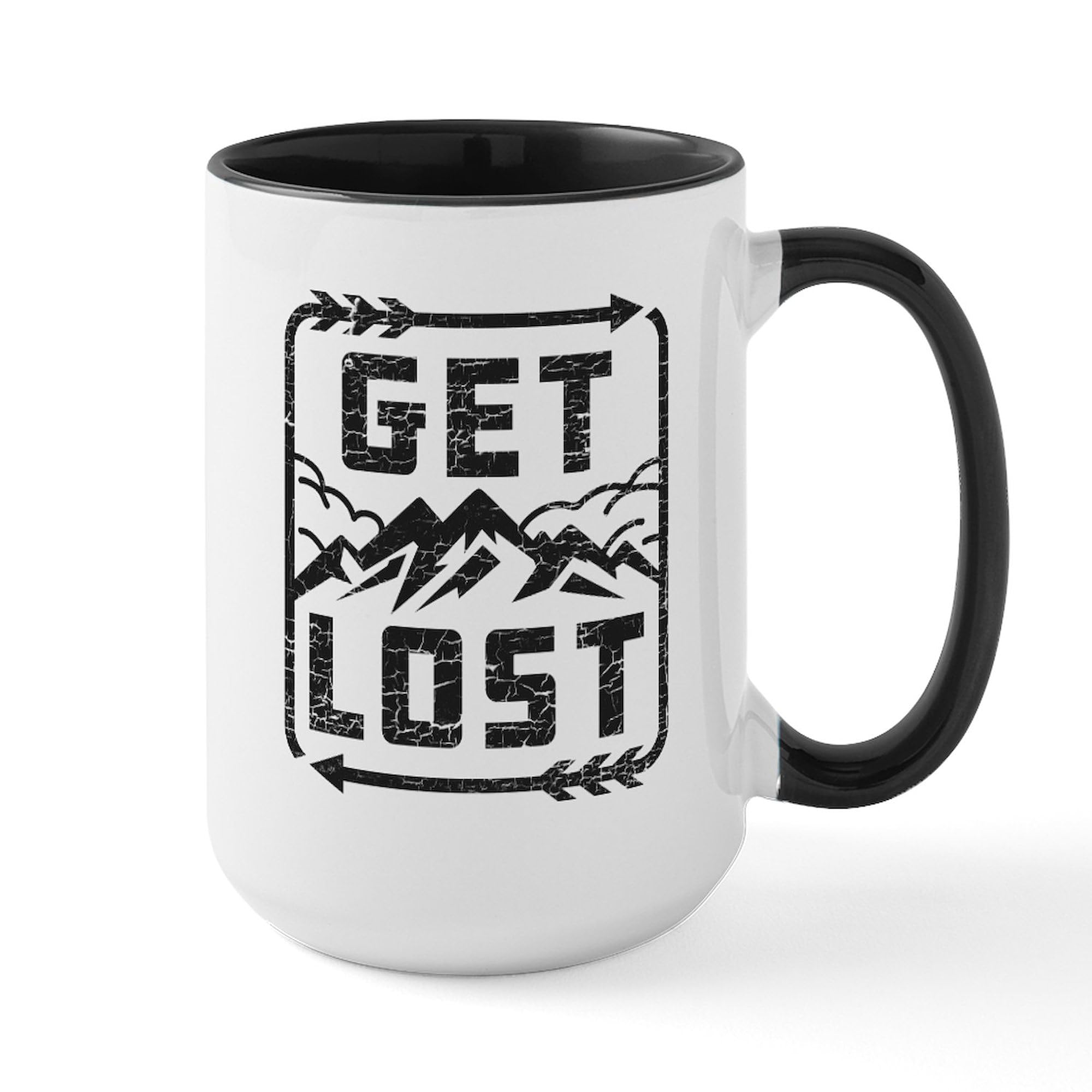Get Lost 15 oz (444 ml) Ceramic Coffee Mug - Funny Novelty Gift for Office, Home & Travel - Durable Dishwasher Safe Cup for Coffee, Tea & Hot Beverages