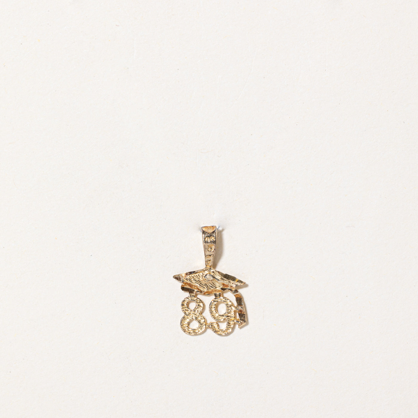 10K Yellow Gold '89 Graduation Year Pendant Necklace - Elegant Jewelry Gift for High School & College Graduates, Class of 1989 Alumni Keepsake