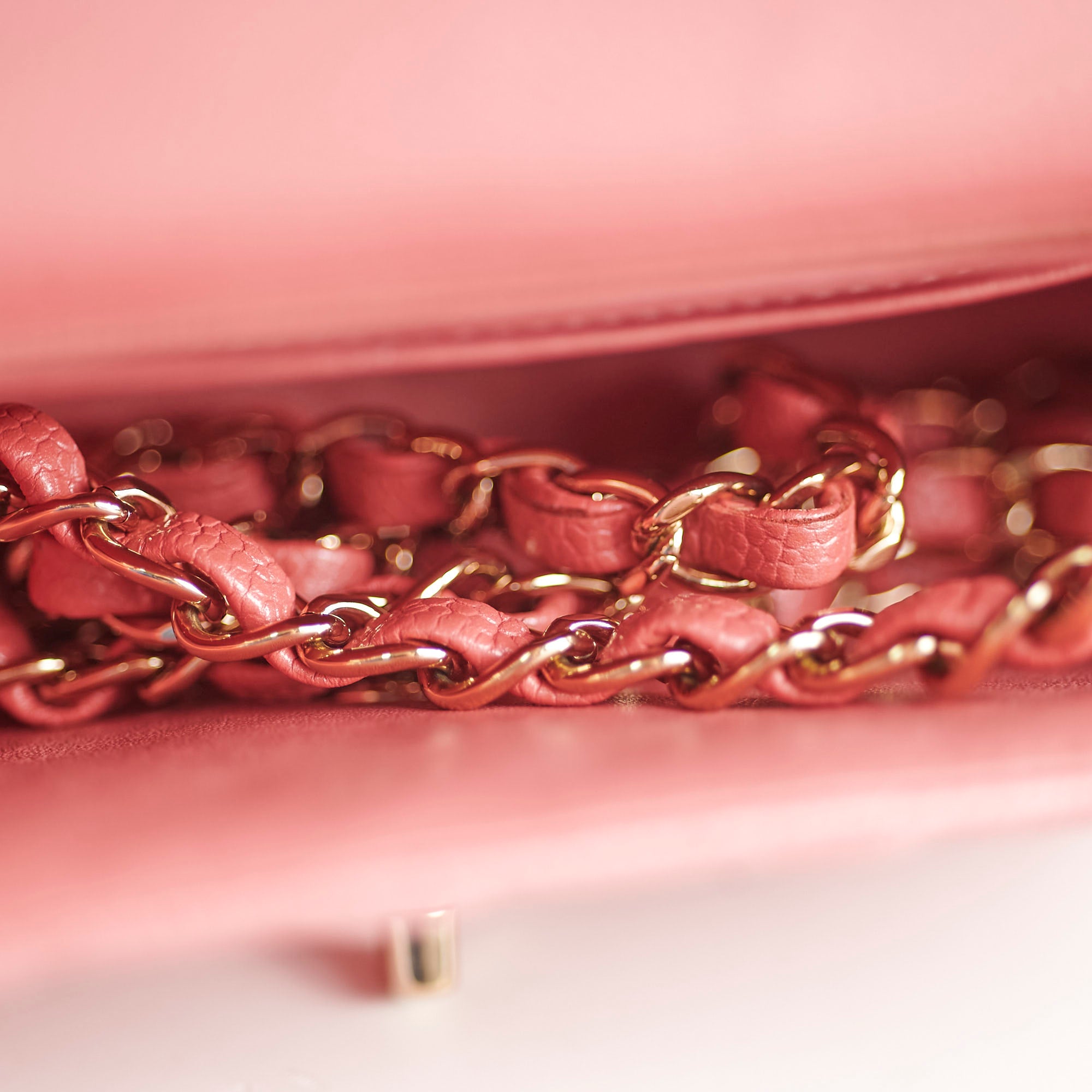 Chanel Pearly Pink Rectangular Mini Flap Bag in Caviar Leather - 25 Series | Luxury Crossbody Purse for Women, Perfect for Parties & Evening Events